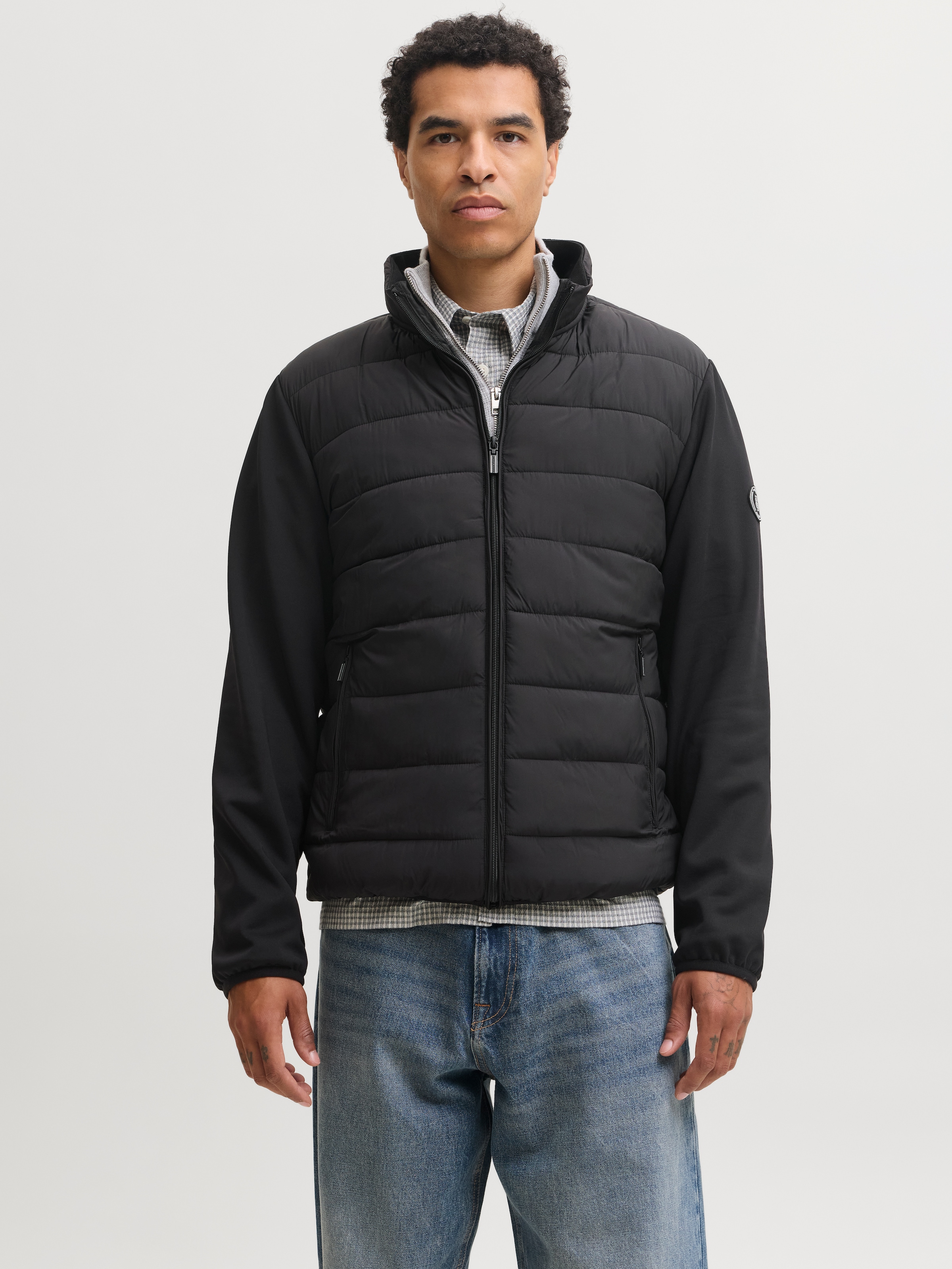 Jack & Jones Veste matelassée »JJETATE HYBRID JACKET« fibre synthétique, coupe régulière