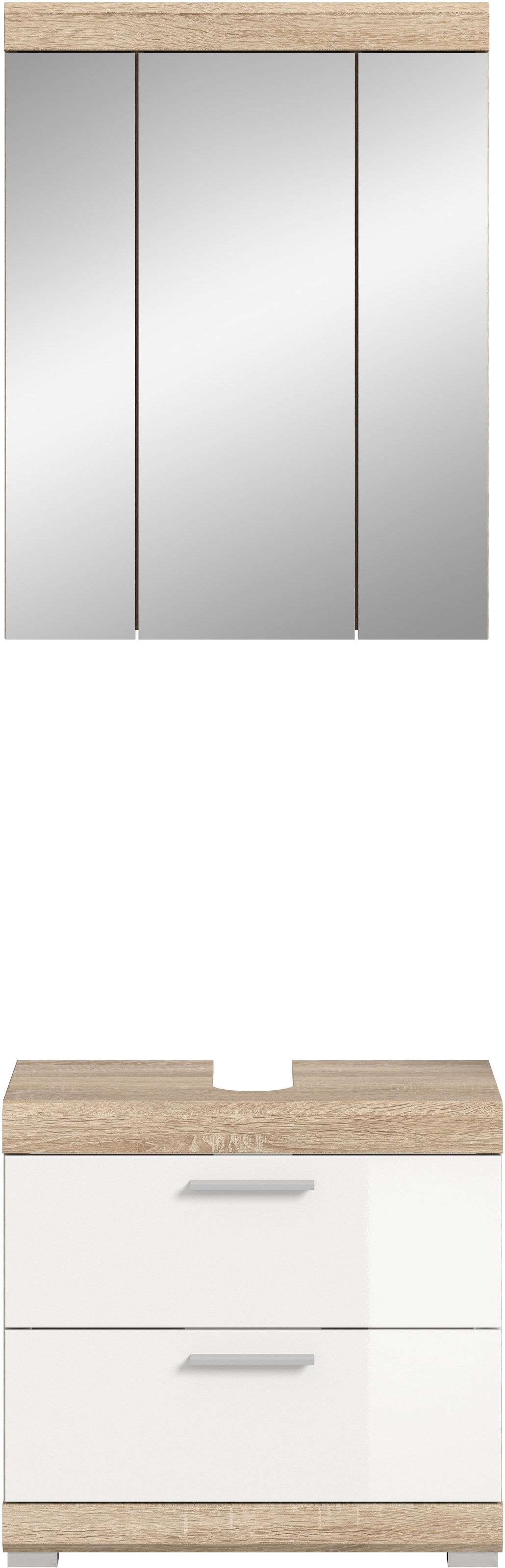 INOSIGN Badmöbel-Set »Siena, 2 tlg., bestehend aus: Waschbeckenunterschrank, Spiegelschrank« Set, TOPSELLER!, 2 Stk. tlg.