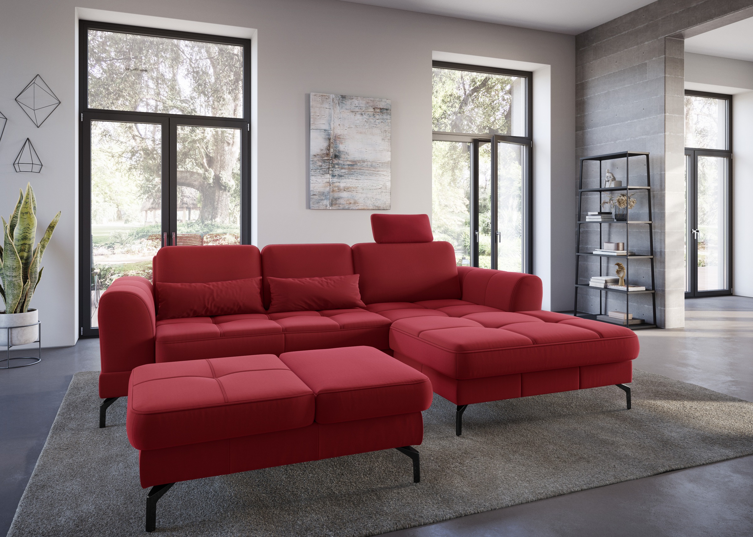 sit&more Hocker »Bendigo« mit Klappfunktion, Bodenfreiheit 15 cm, wahlweise in 2 Fussfarben