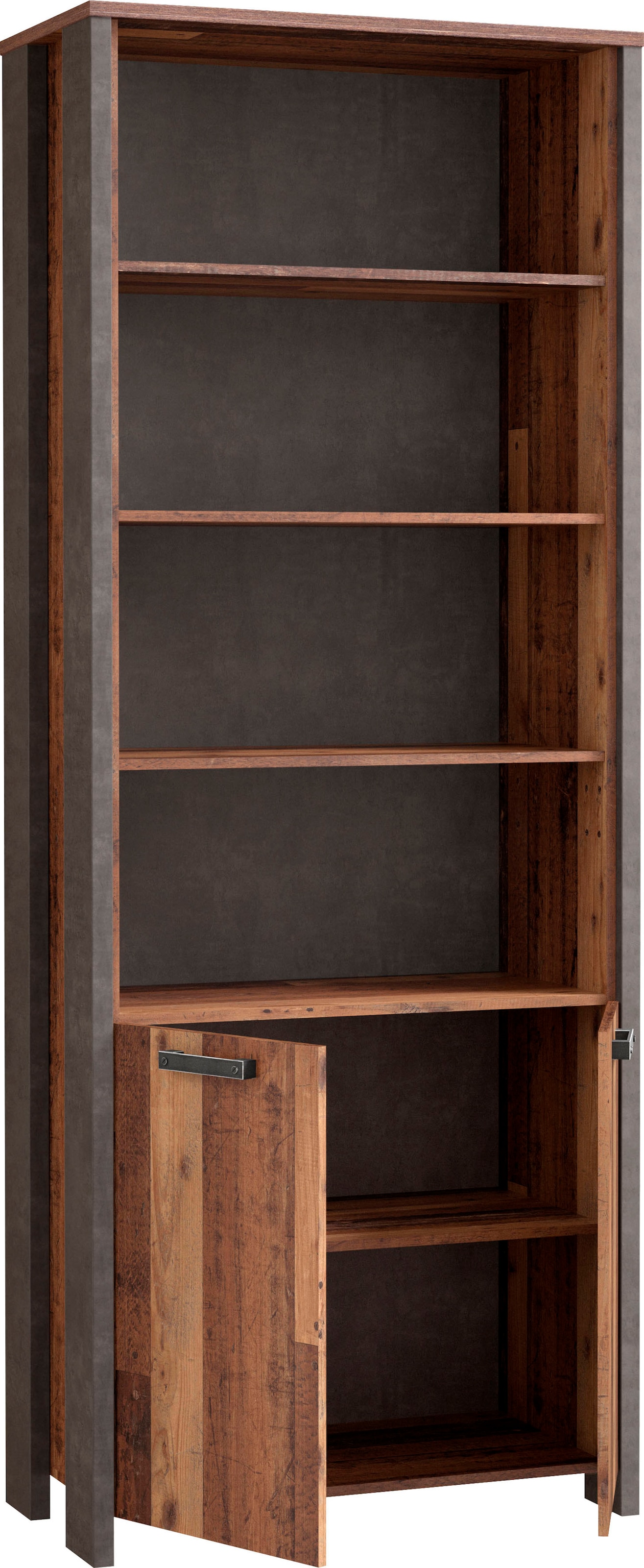 FORTE Étagère à dossiers »Clif« bibliothèque, largeur 86 cm, grand espace de rangement avec 2 portes