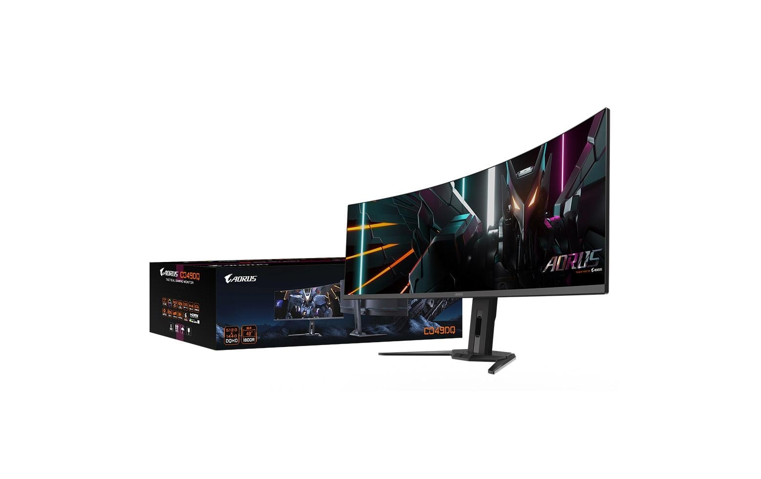 Gigabyte Curved-Gaming-Monitor »Aorus CO49DQ« 124,46 cm/49 ″  5120 x 1440 px 0,03 Reaktionszeit 144 Hz