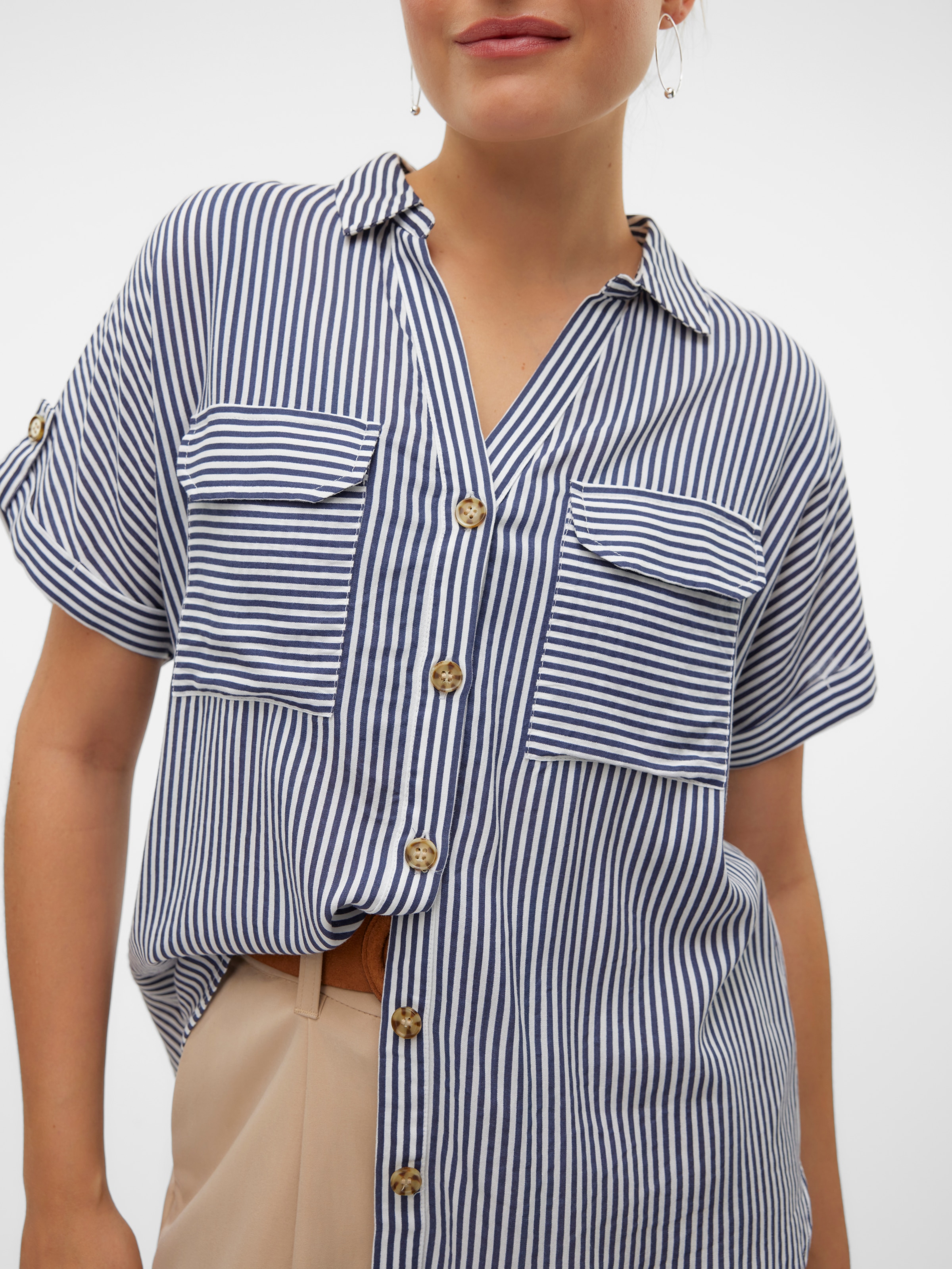 Vero Moda Blouse à manches courtes »VMBUMPY S/S SHIRT WVN GA NOOS« Viskose, regular fit