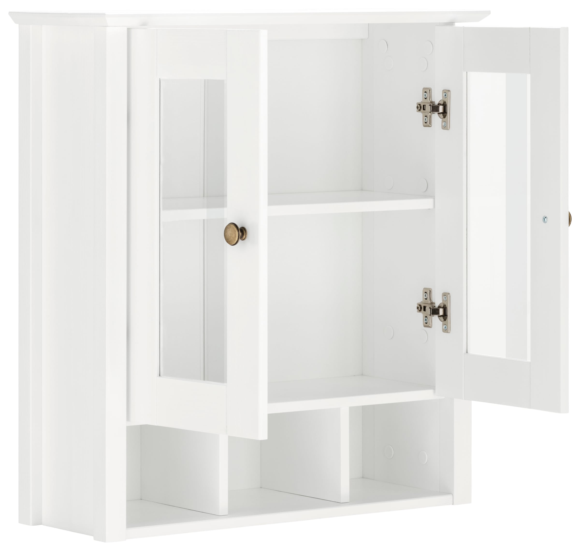 Home affaire Armoire suspendue »Vili« Badezimmerschrank, mit Glastüren, Breite 60 cm, aus Massivholz