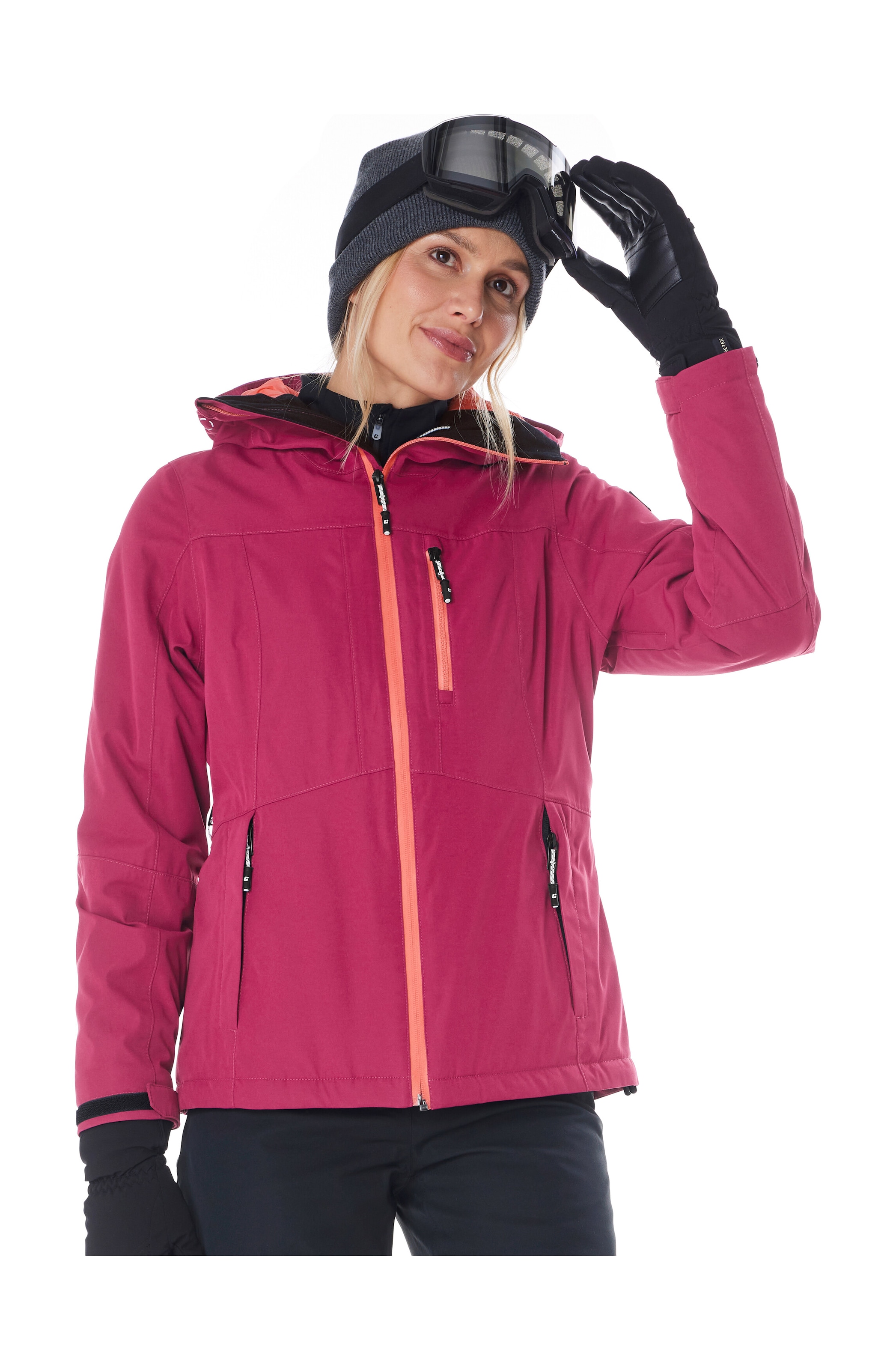Killtec Veste de ski »KSW 276 WMN SKI JCKT« Veste femme imperméable avec pare-neige, respirante et poches