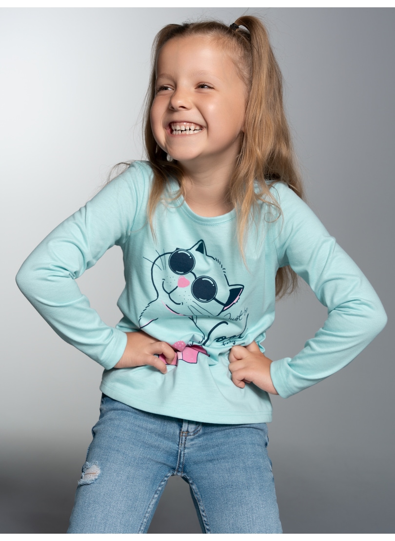 Trigema Pyjamaoberteil »TRIGEMA Langarmshirt mit Katzen-Motiv« 1 Stk.