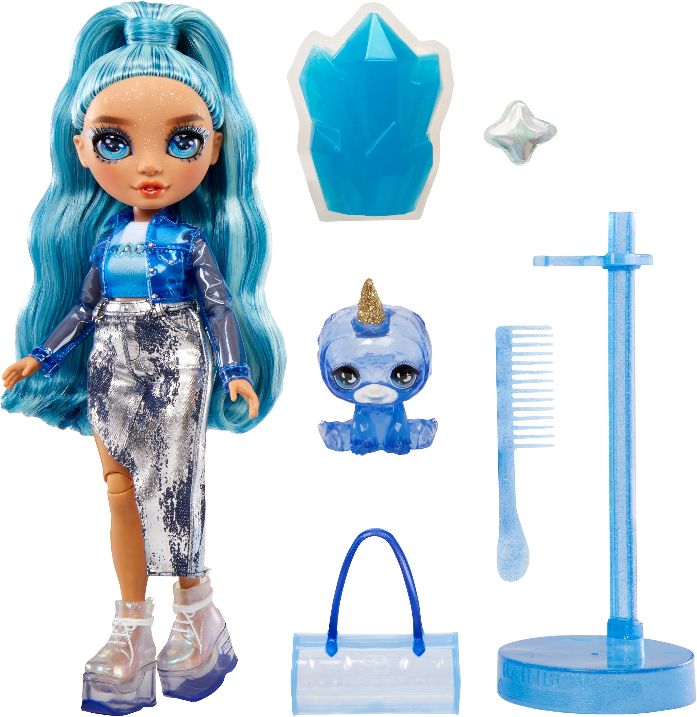 RAINBOW HIGH Anziehpuppe "Classic Rainbow Fashion Doll - Skyler (blue)"