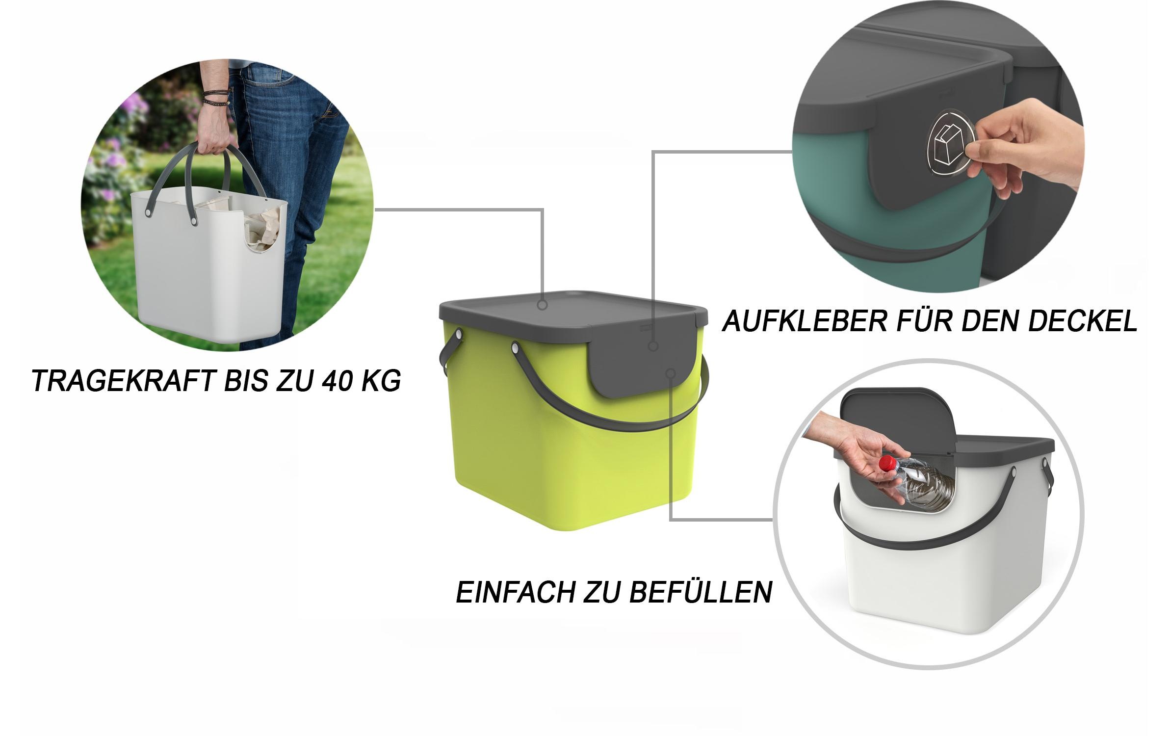 ROTHO Mülltrennsystem »40L Albula«, 1 Behälter