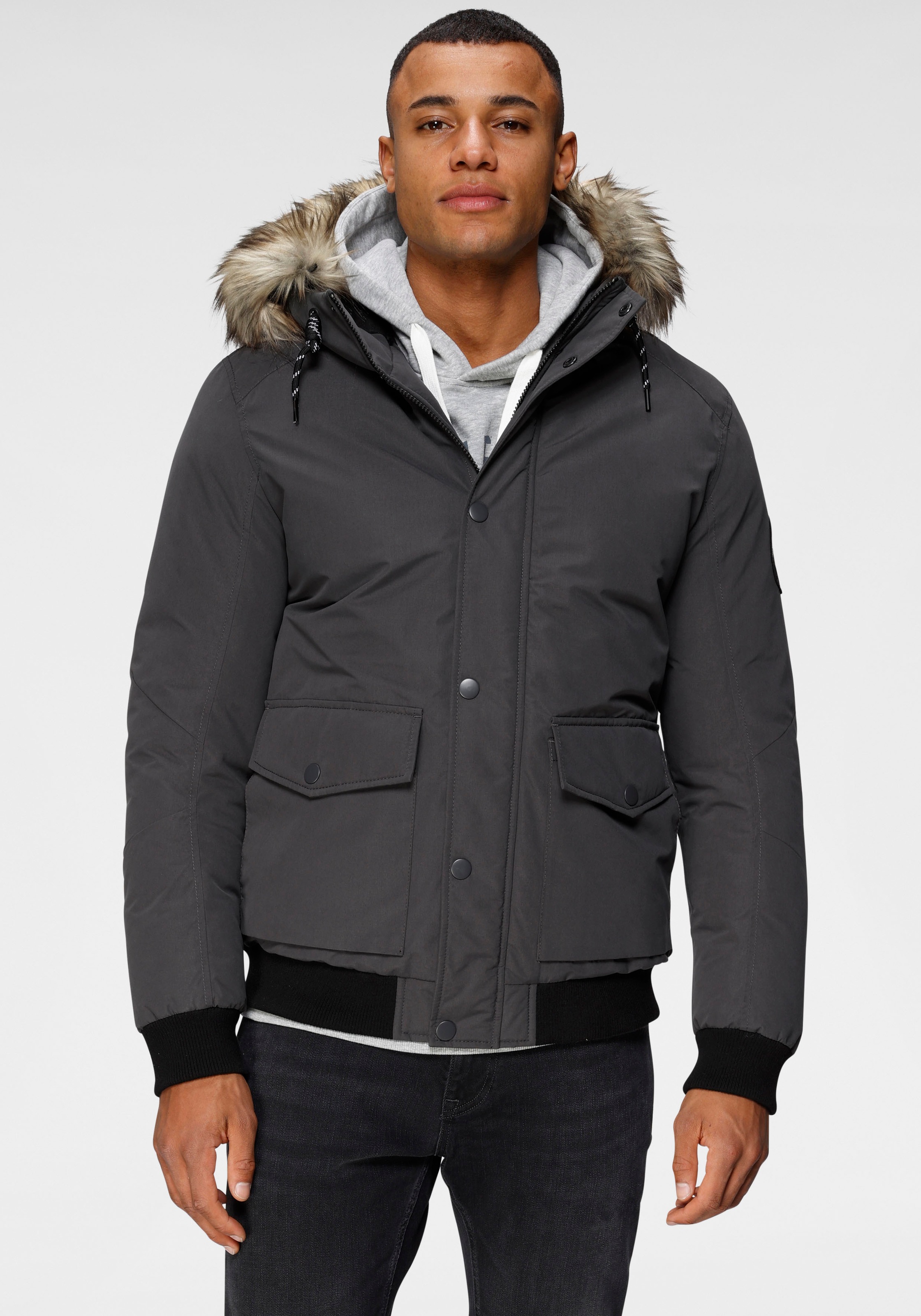 jack & jones hooded bomber jacket