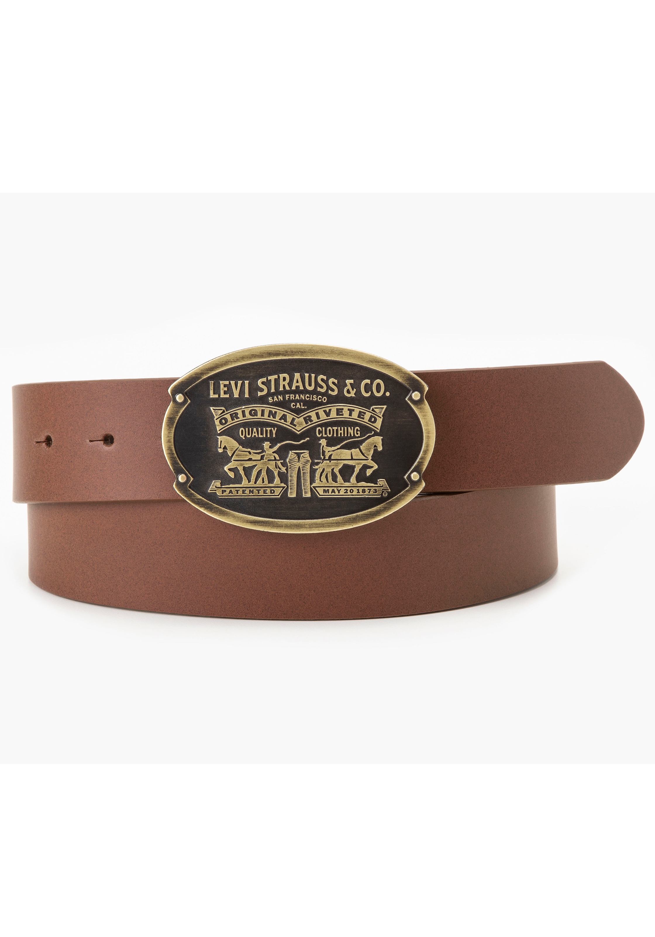 Levi's® Ledergürtel »Billy Plaque Belt«, mit markanter Koppelschliesse