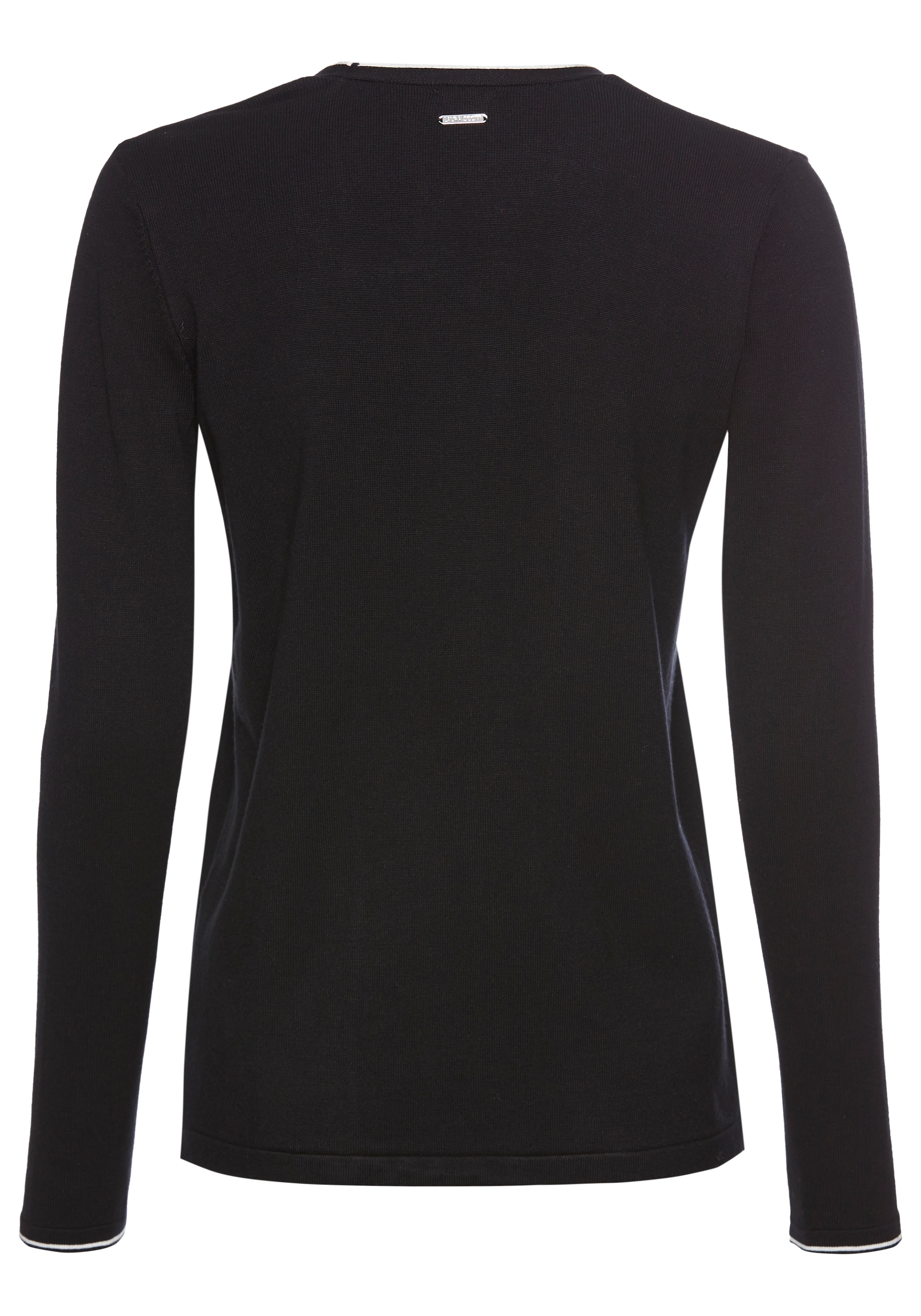 Laura Scott Strickjacke, offene Form mit Kontrastdetail