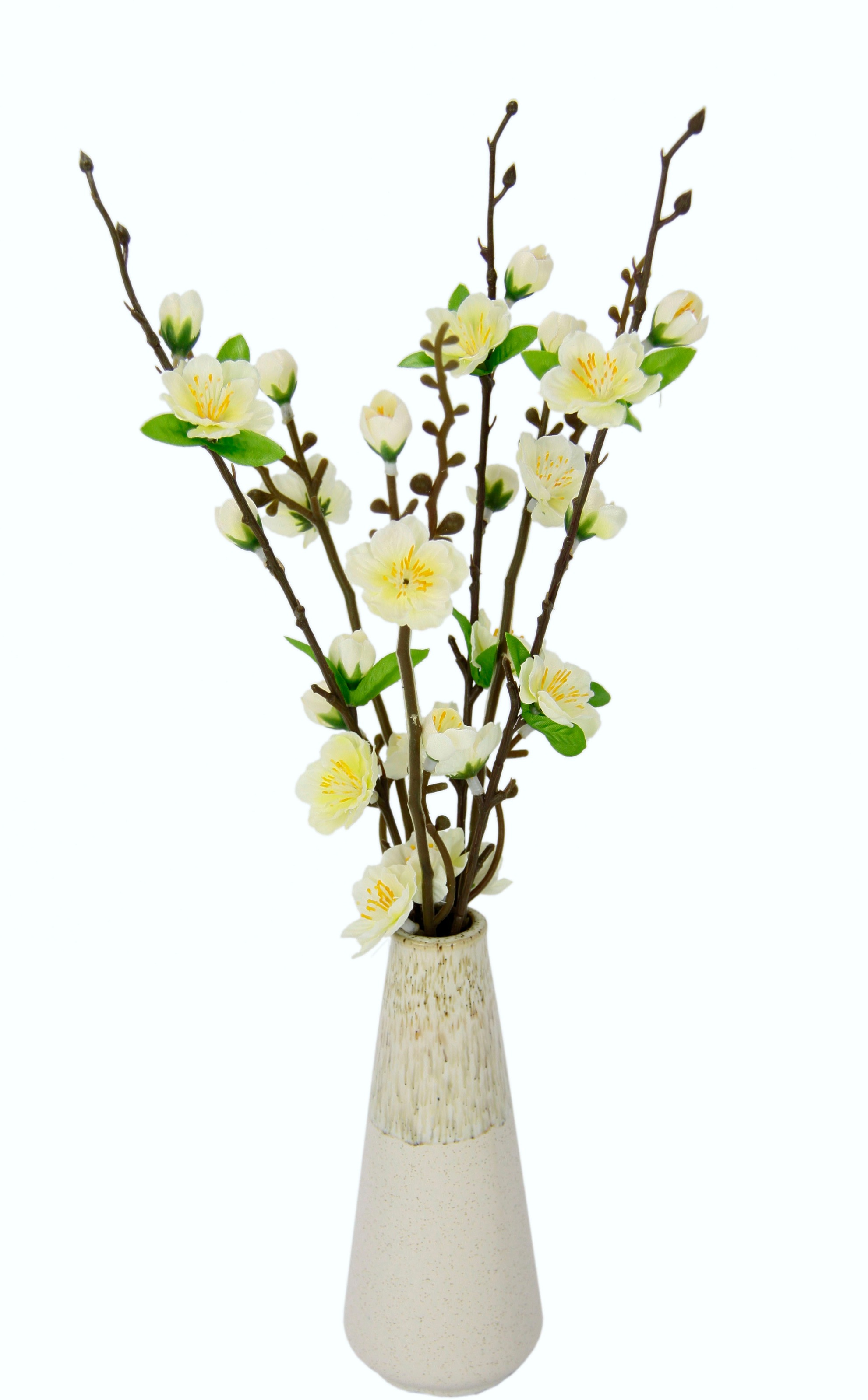 I.GE.A. Kunstblume »Kirschblütenbund«, Vase aus Keramik