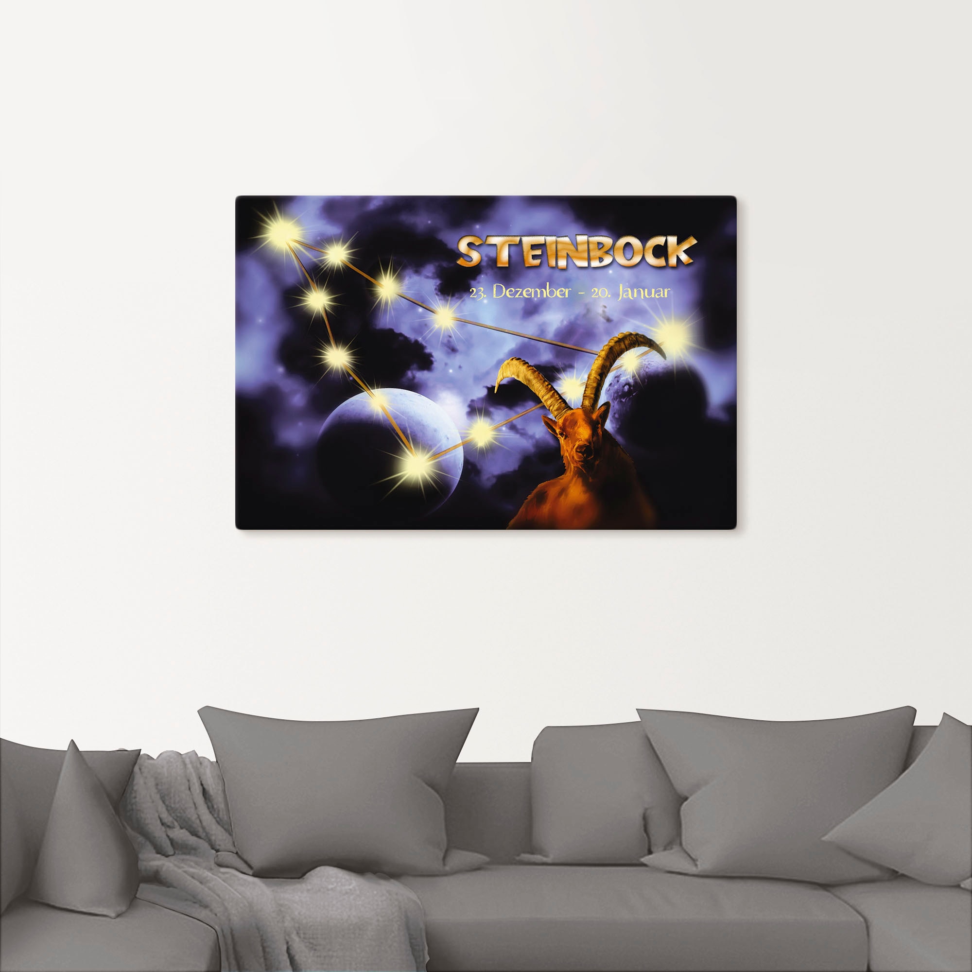 Artland Wandbild »Sternzeichen - Steinbock«, Bilder von Sternzeichen, (1 St.), als Leinwandbild, Poster in verschied. Grössen