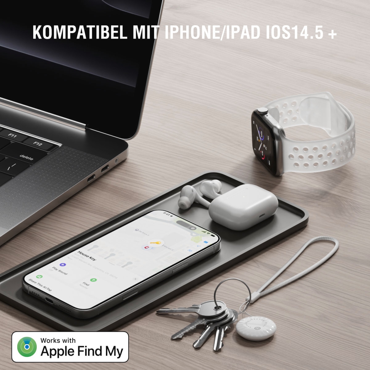 4smarts GPS-Tracker »SkyTag Plus 4er Pack«, (Packung, 4 St., 4x SkyTag Plus)