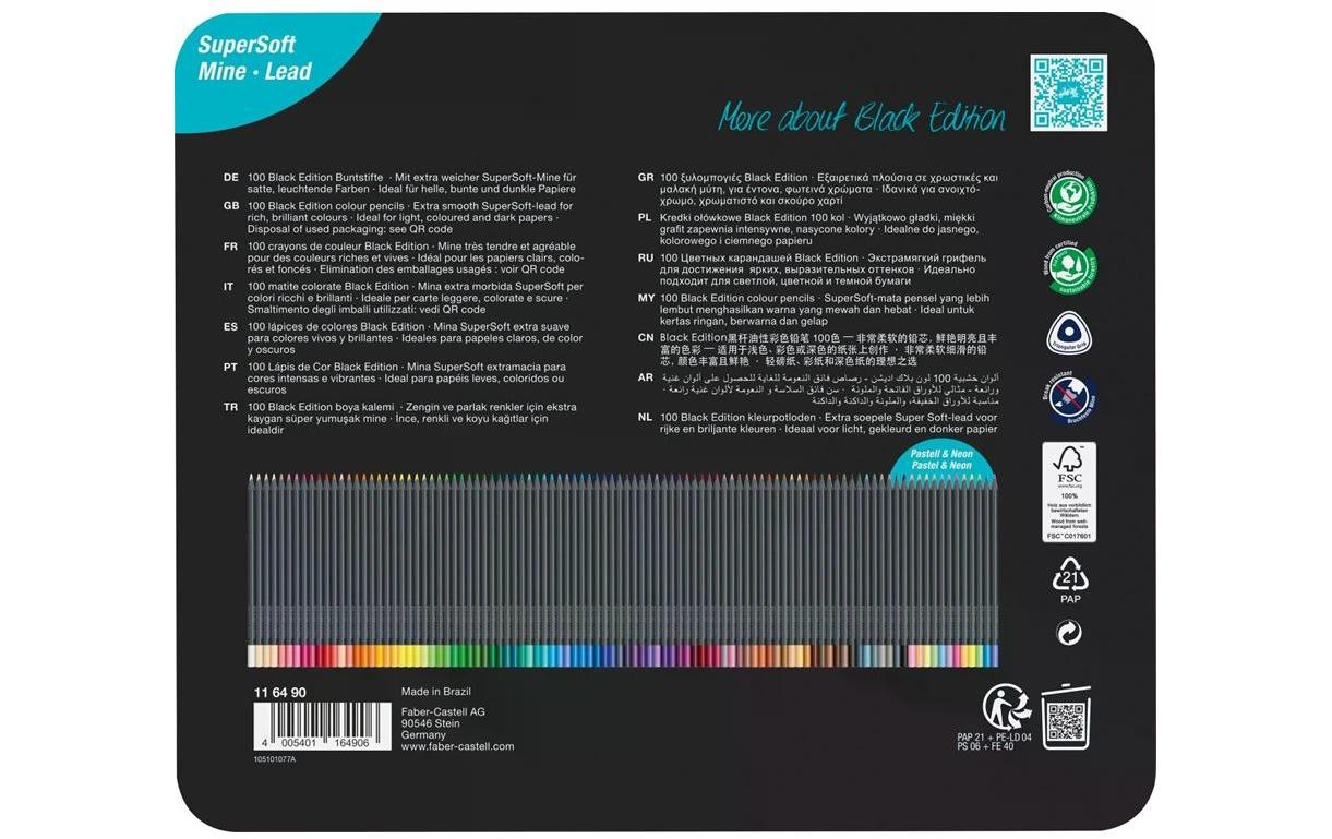 Faber-Castell Marker »Black Edition 100 Stück«, (100 tlg.)