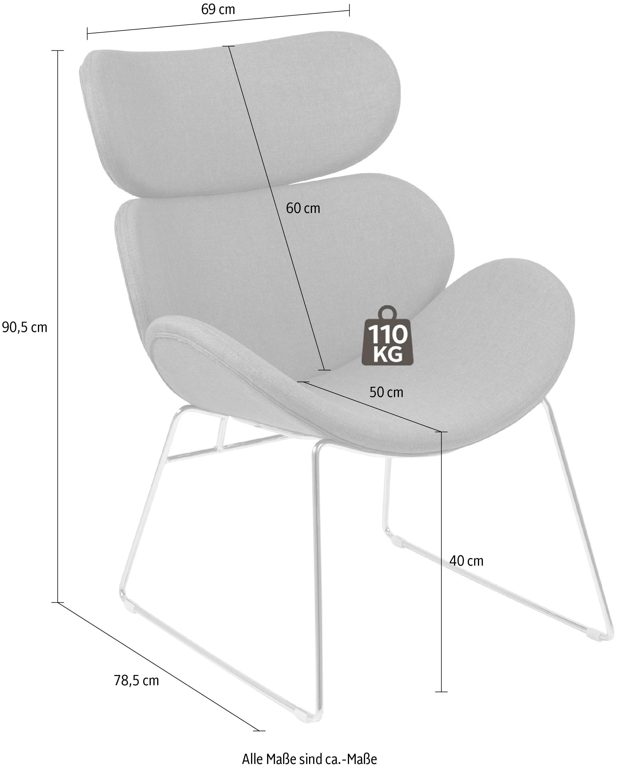 ACTONA GROUP Loungesessel »Chiara«, in unterschiedlichen Bezugsqualitäten  und Farbvarianten, Sitzhöhe 40cm online shoppen | Jelmoli-Versand