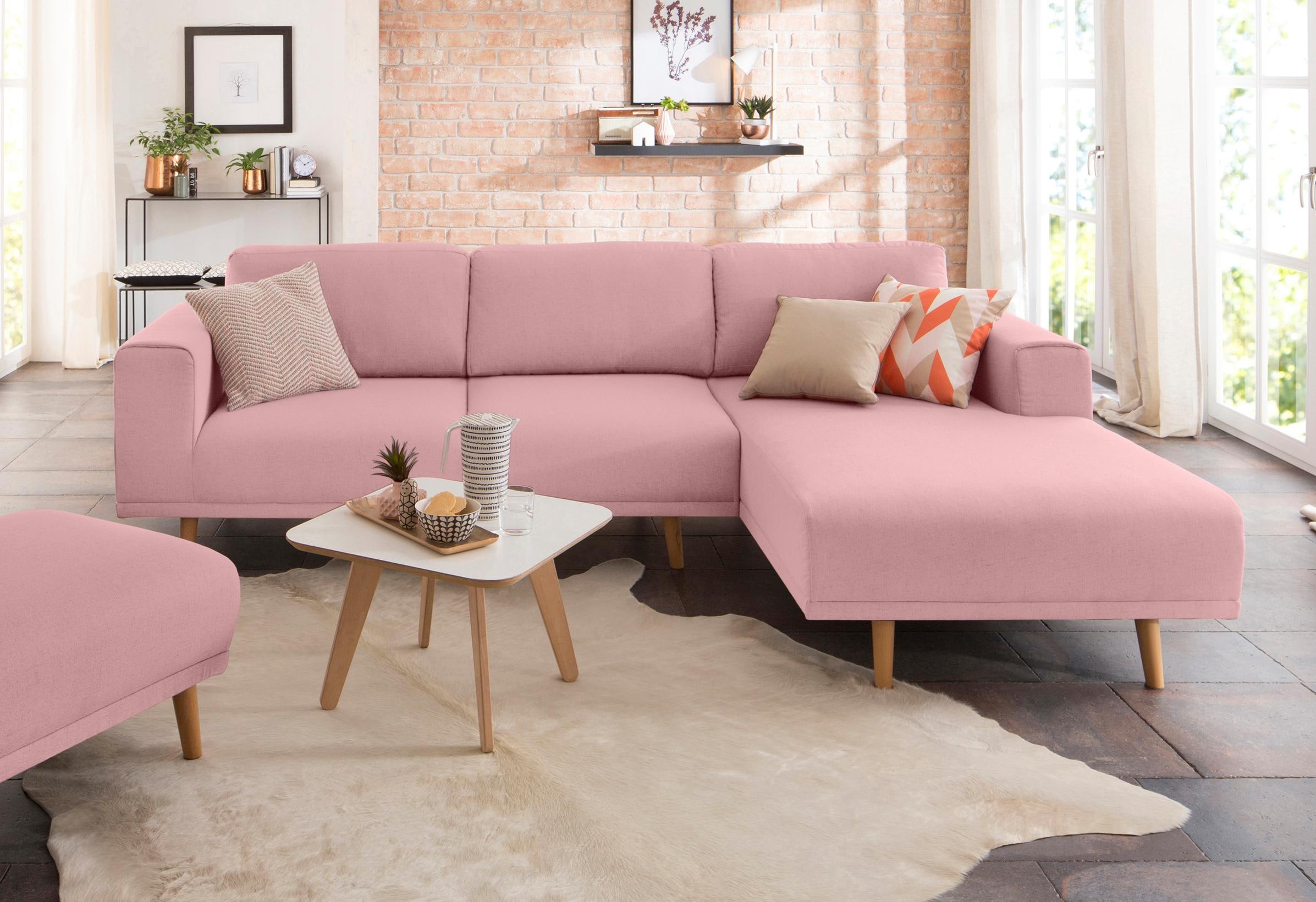 Home affaire Ecksofa »Lasse L-Form«, im scandinavischen Stil mit Holzfüssen