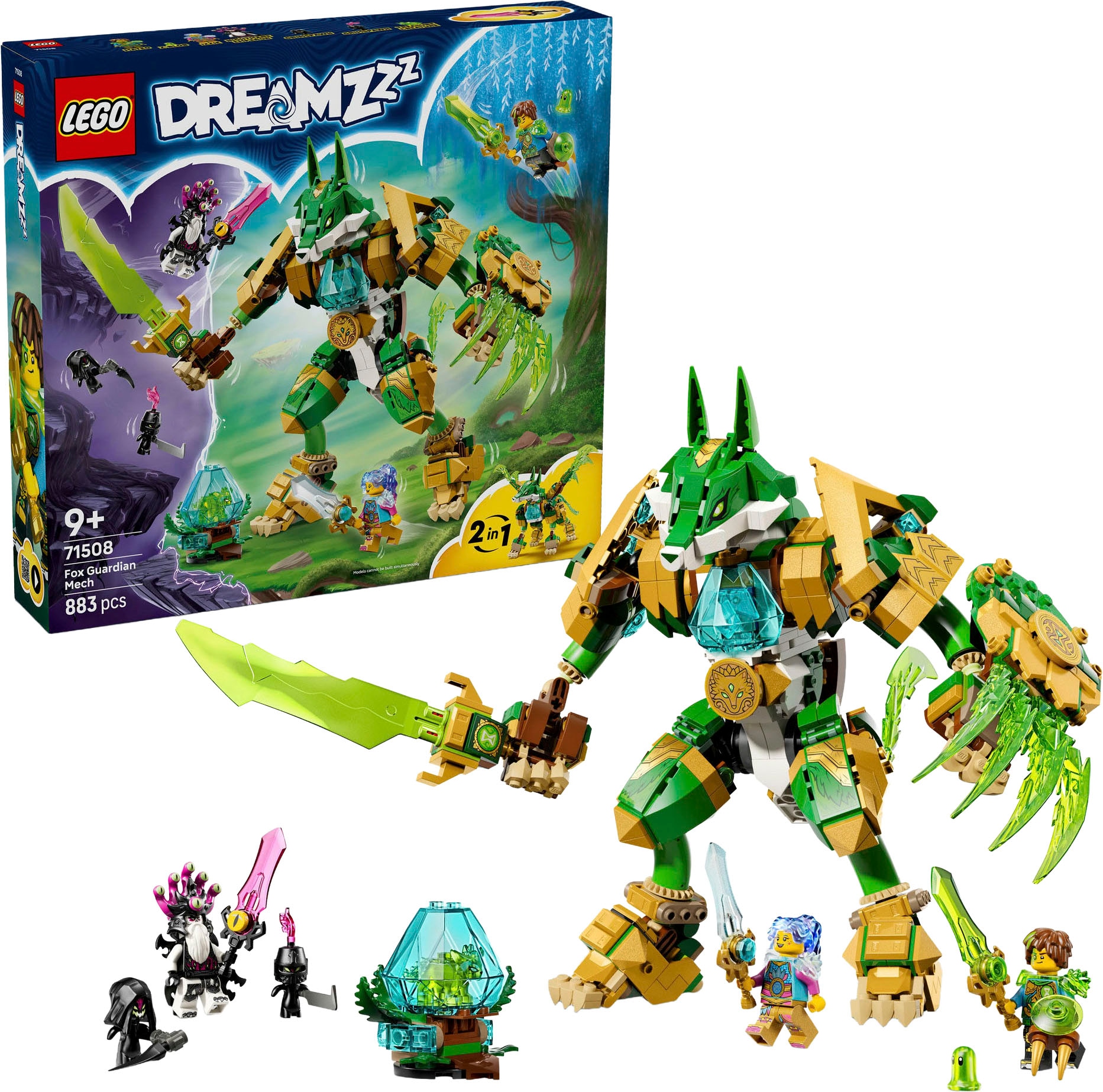 LEGO Konstruktionsspielsteine "Fuchs-Wächtermech (71508), LEGO DREAMZzz" Made in Europe