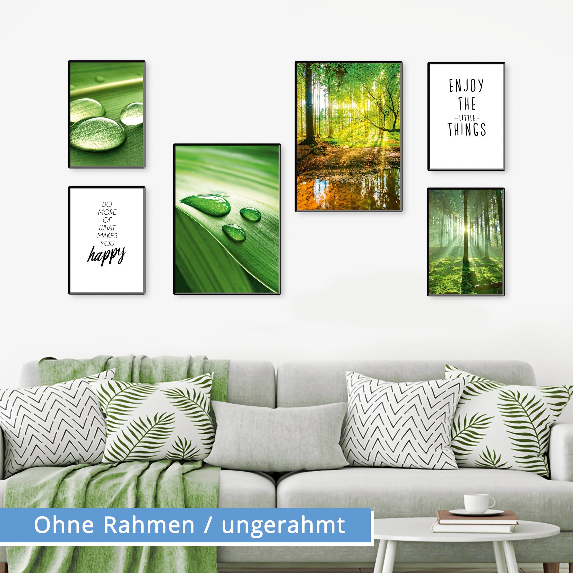 Artland Poster »Geniesse die Natur«, Baumbilder, (Set, 6 St.), 6er Set,  2xDIN A3 / 4xDIN A4, ohne Rahmen online shoppen | Jelmoli-Versand