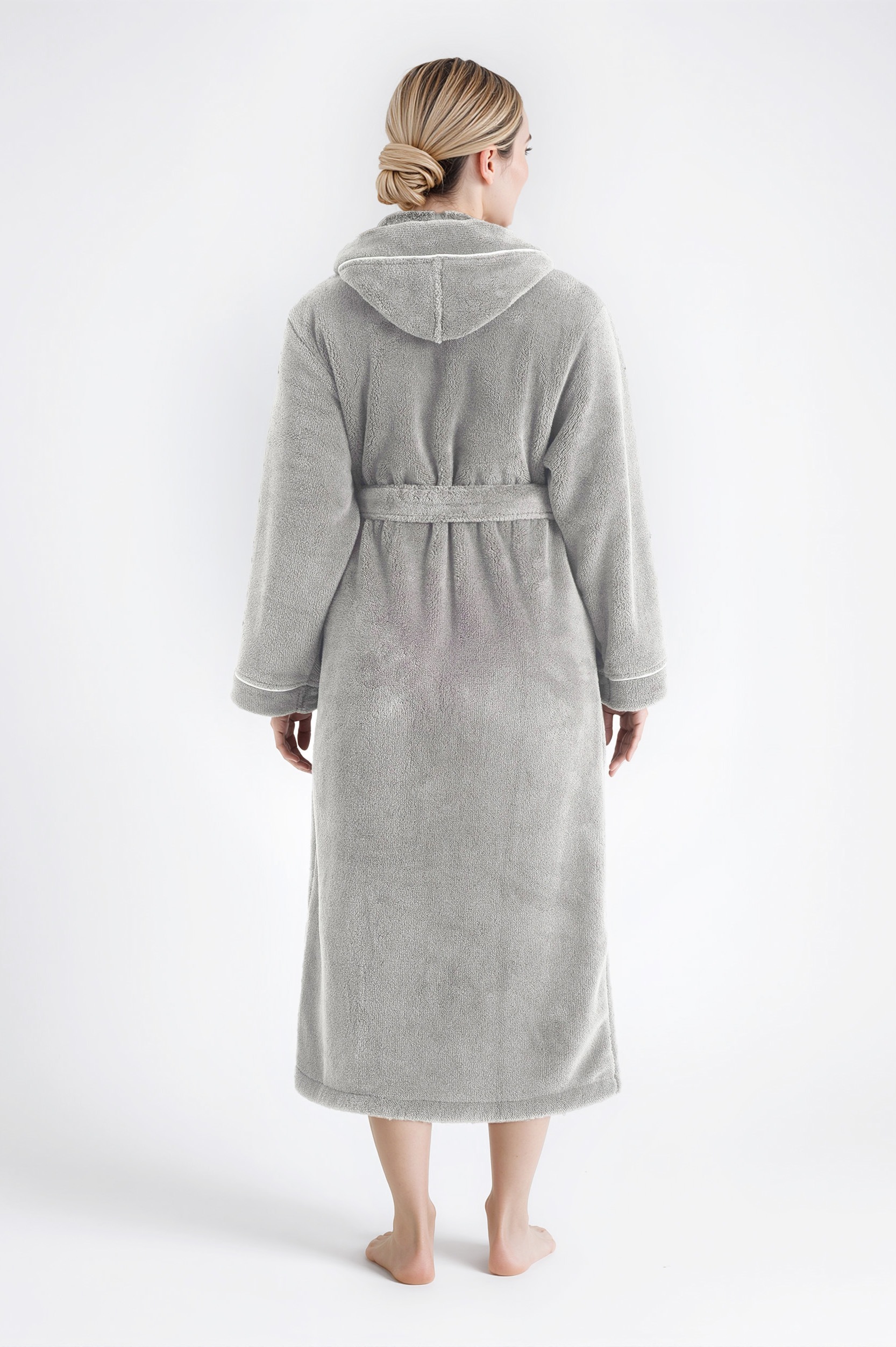 my home Unisex-Bademantel »Lillou, ideal für Sauna & Spa, Hotelbademantel, Morgenmantel«, (1 St.), kuschelig weicher Fleece, plüsch, für Damen und Herren, XS-3XL