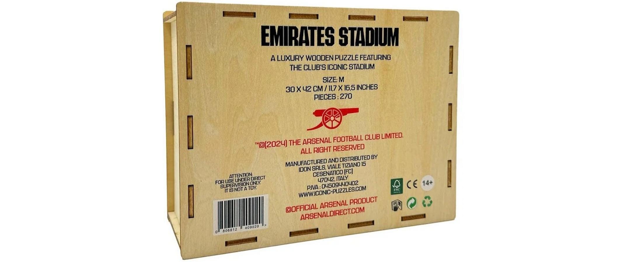 Puzzle »Iconic Arsenal FC – Emirates Stadium«, Holzart: Birke (Herkunftsland: China)