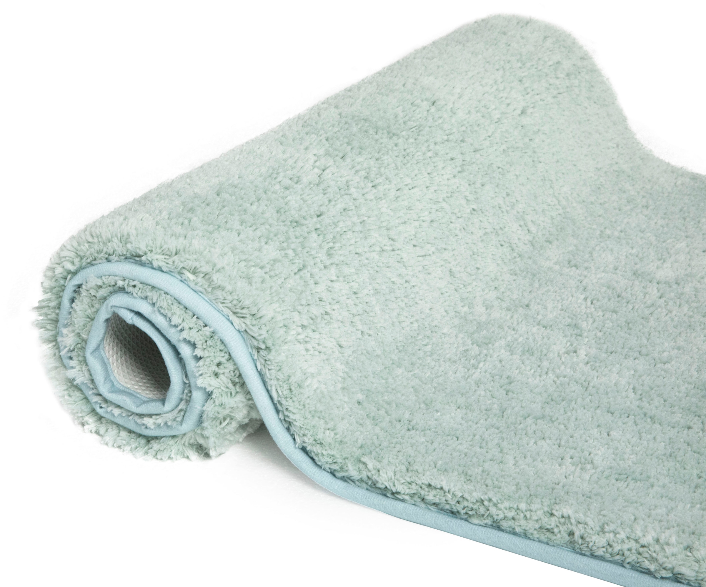 my home Badematte »Jos, Badvorleger, Badezimmer Teppich«, rutschhemmend beschichtet, fussbodenheizungsgeeignet-schnell trocknend, Badematten in Pastell-Farben, Badteppich als 3 teiliges Set erhältlich