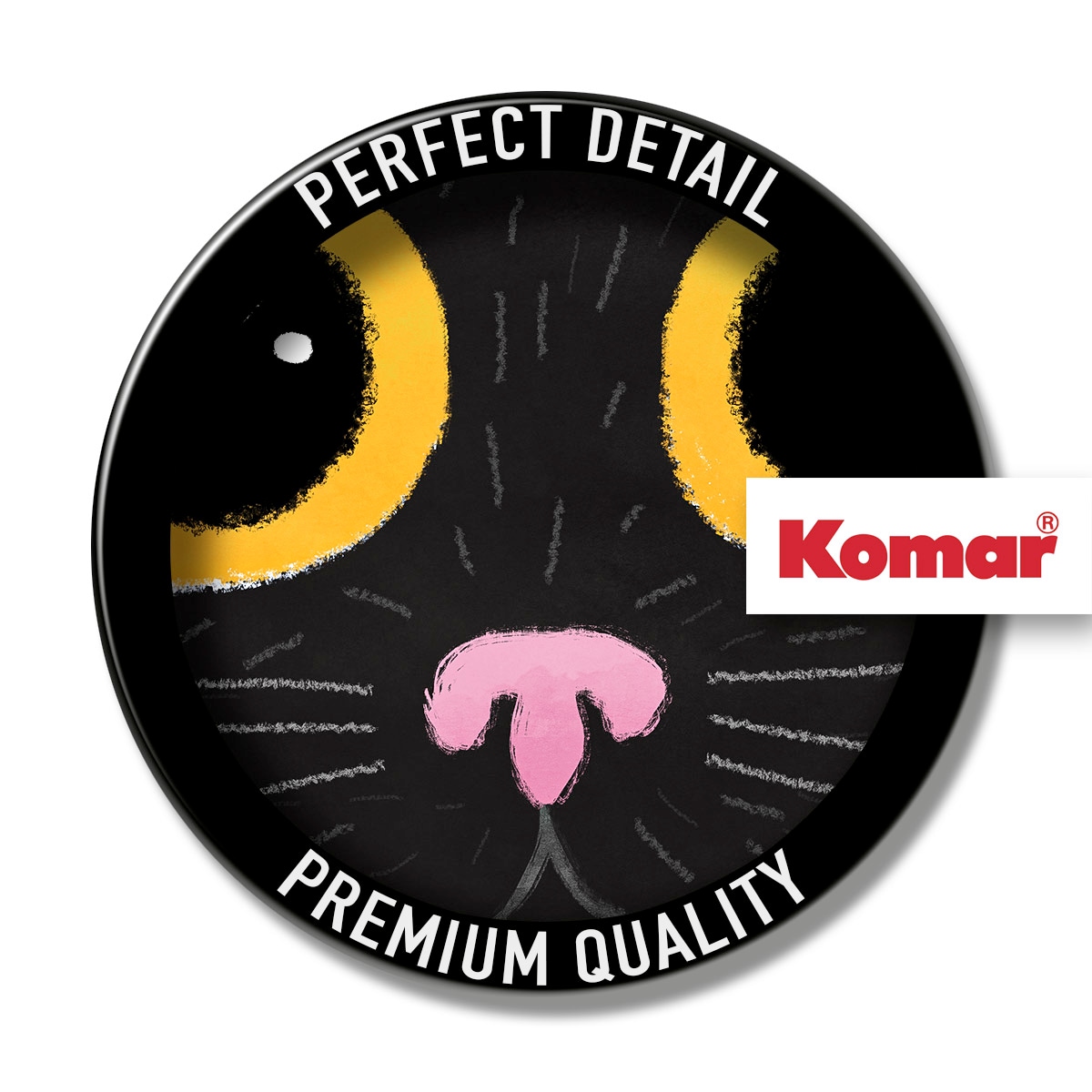 Komar Leinwandbild »Black Cat - Grösse 30 x 30 cm«, Natur, (1 St.), Keilrahmenbild mi Echtholzrahmen