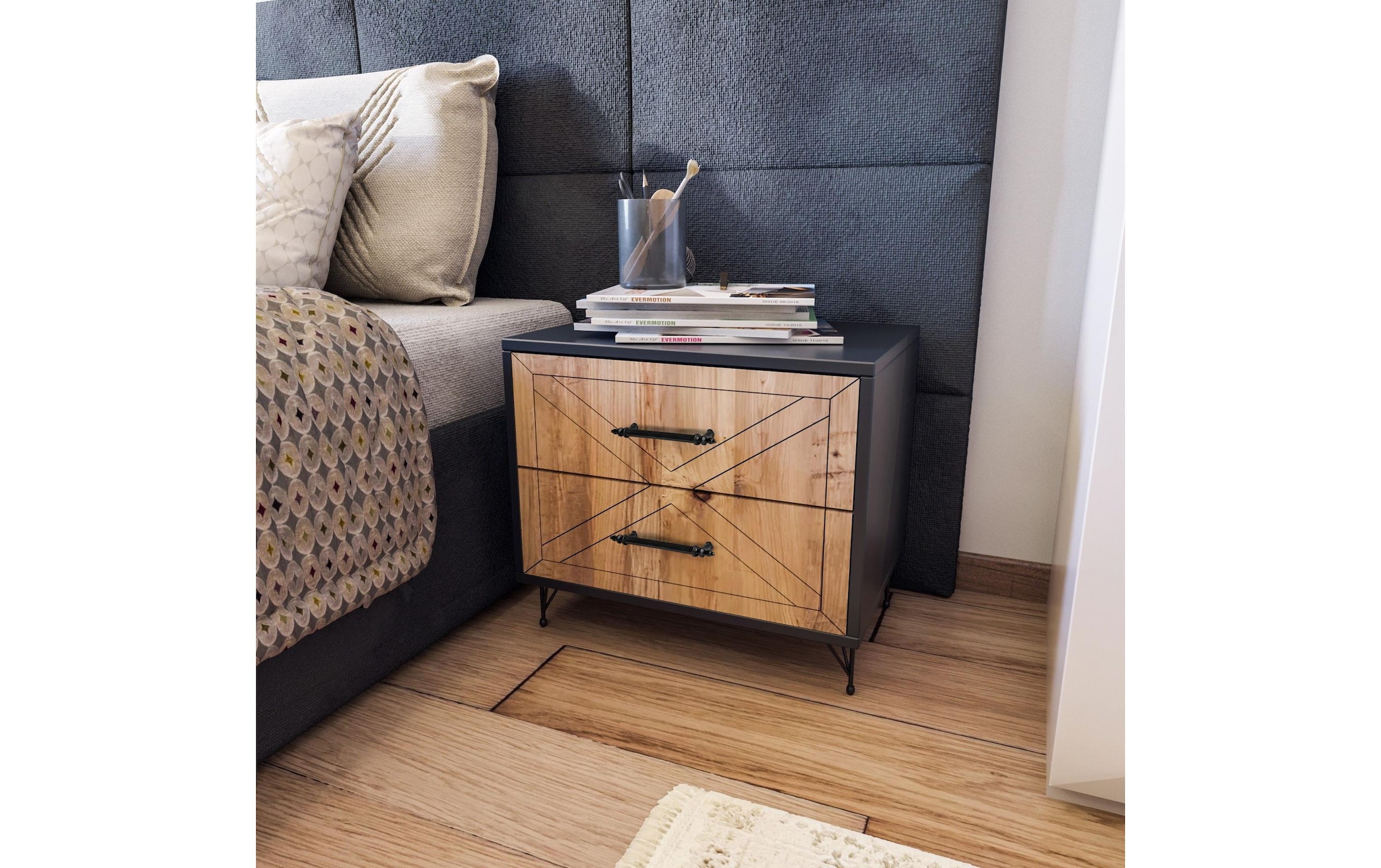 WOODY FASHION Nachttisch »Felicita 50 x 55 cm«