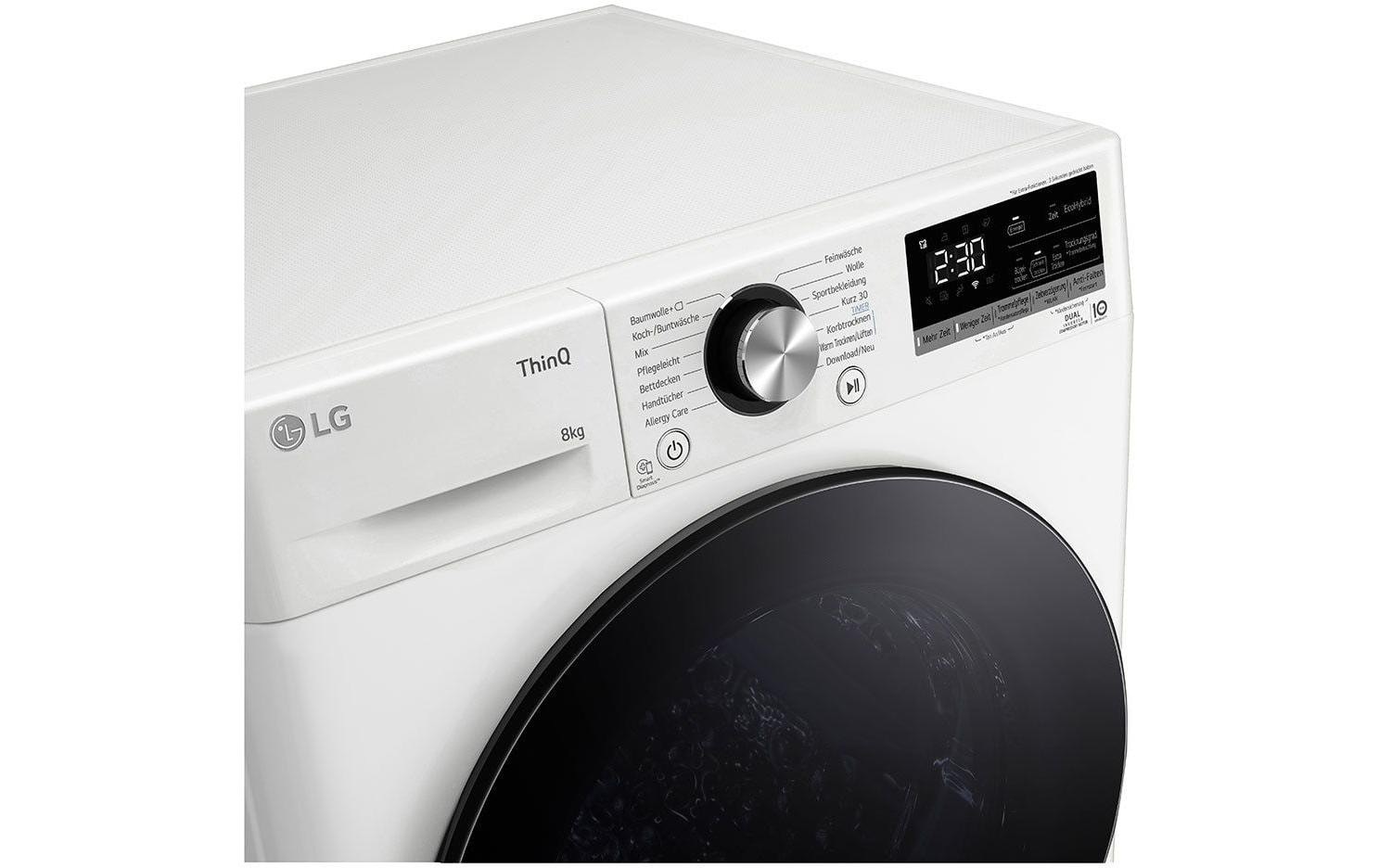 LG Wärmepumpentrockner »RT80V9W Links/Wechselbar«, 8 kg