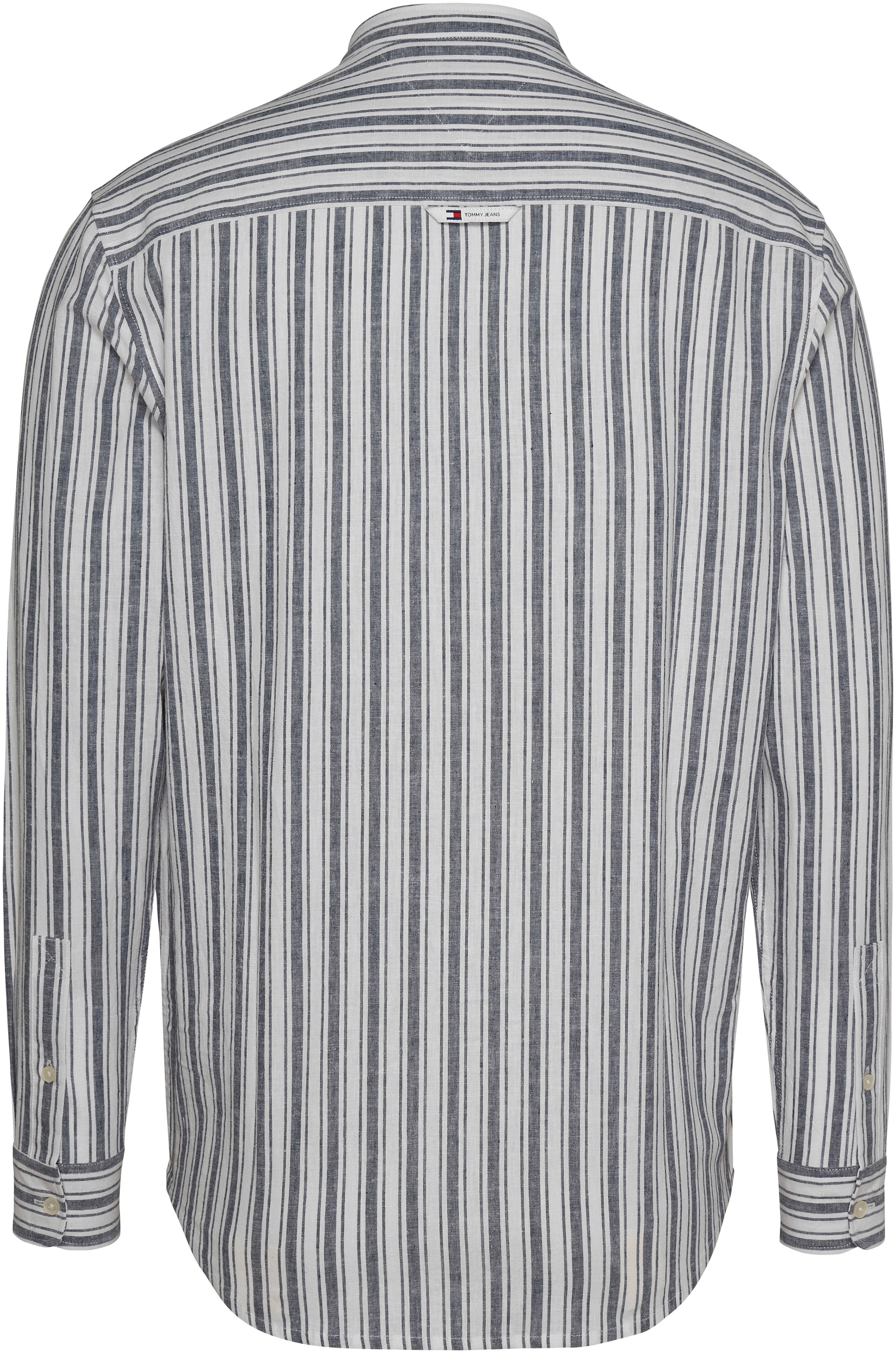 Tommy Jeans Langarmhemd »TJM MAO STRIPE LINEN BLEND SHIRT«