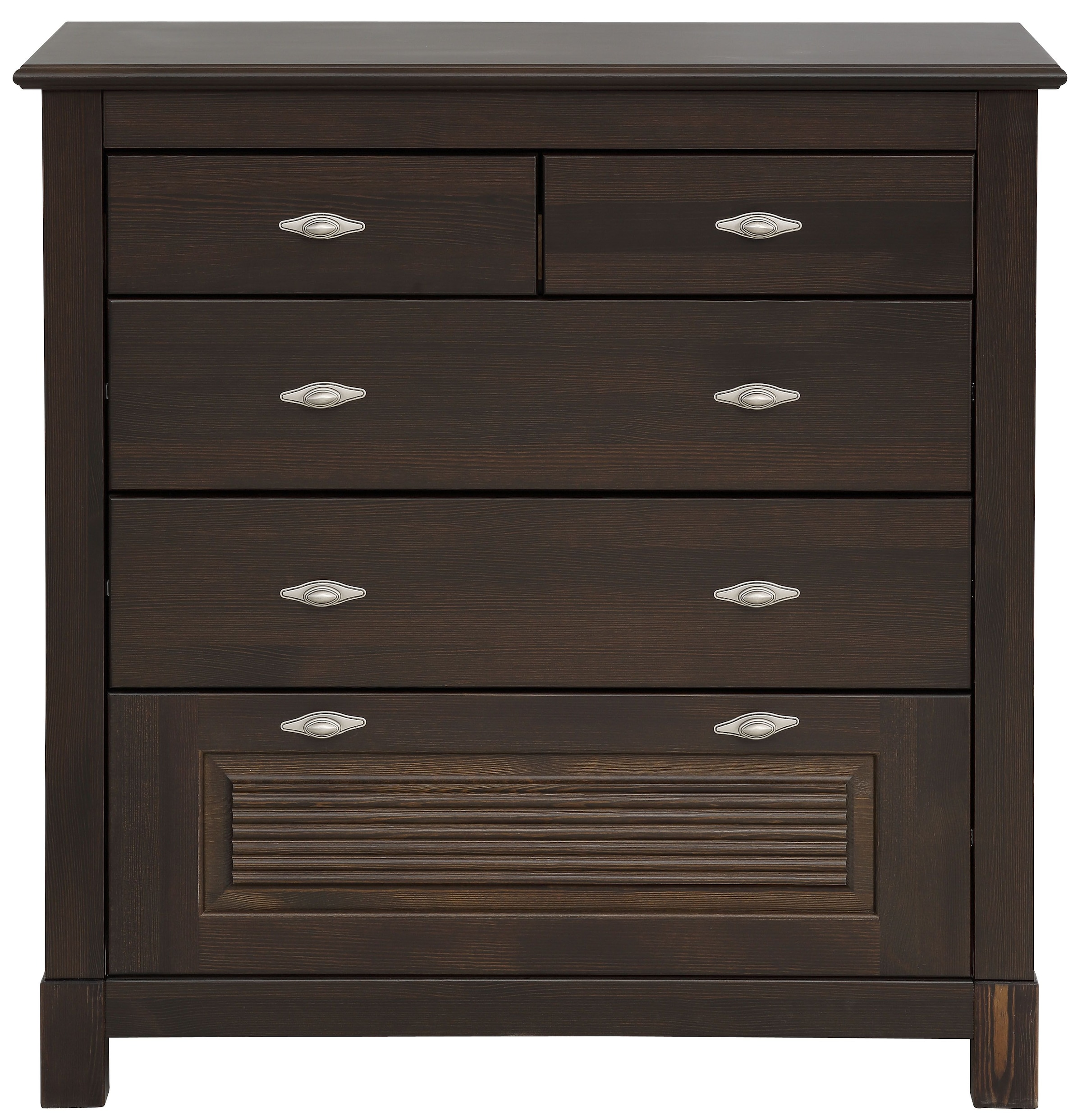 Home affaire Schubkastenkommode »Rauna«, aus massiver Kiefer mit 5 Schubladen, Breite 96 cm