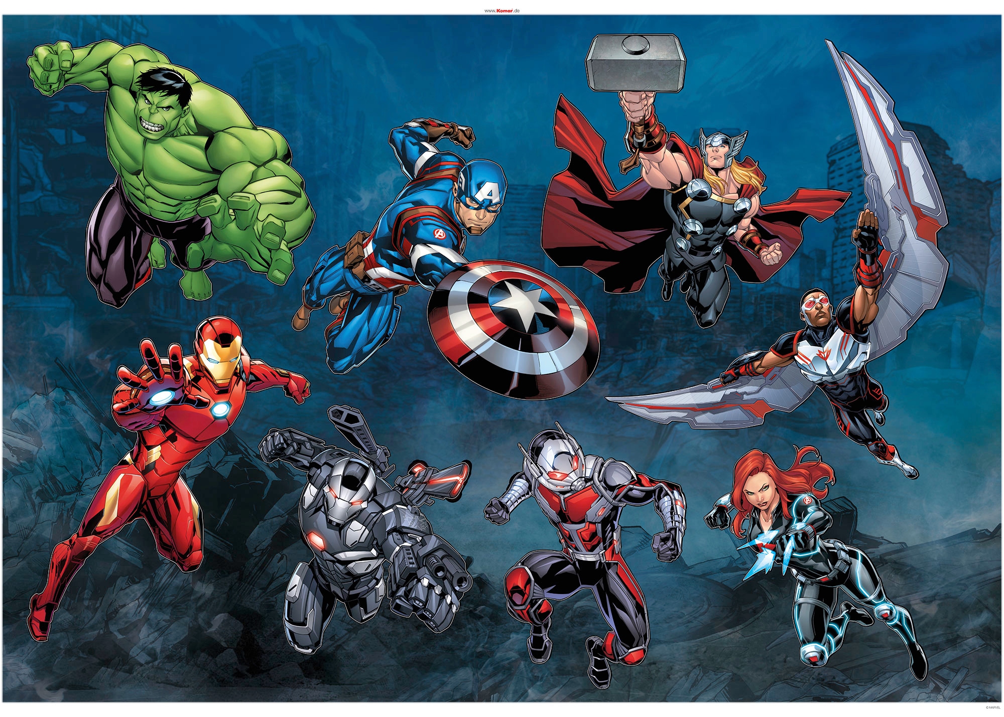 ✵ Komar Wandtattoo »Avengers Action«, St.), Jelmoli-Versand x 100x70 (8 bestellen günstig Wandtattoo selbstklebendes | (Breite Höhe), cm