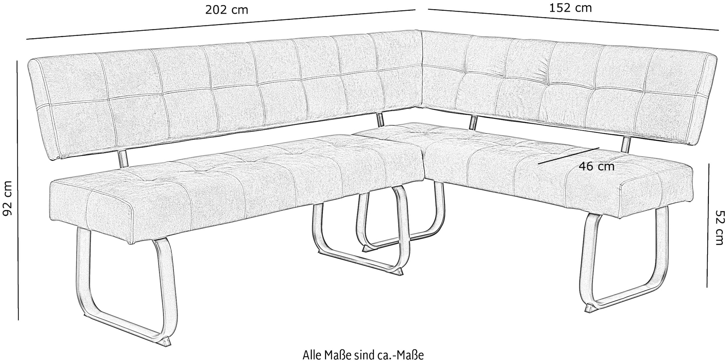 HELA Eckbank »LUISE Polsterbank Esszimmer«, mit Federkern Polsterung