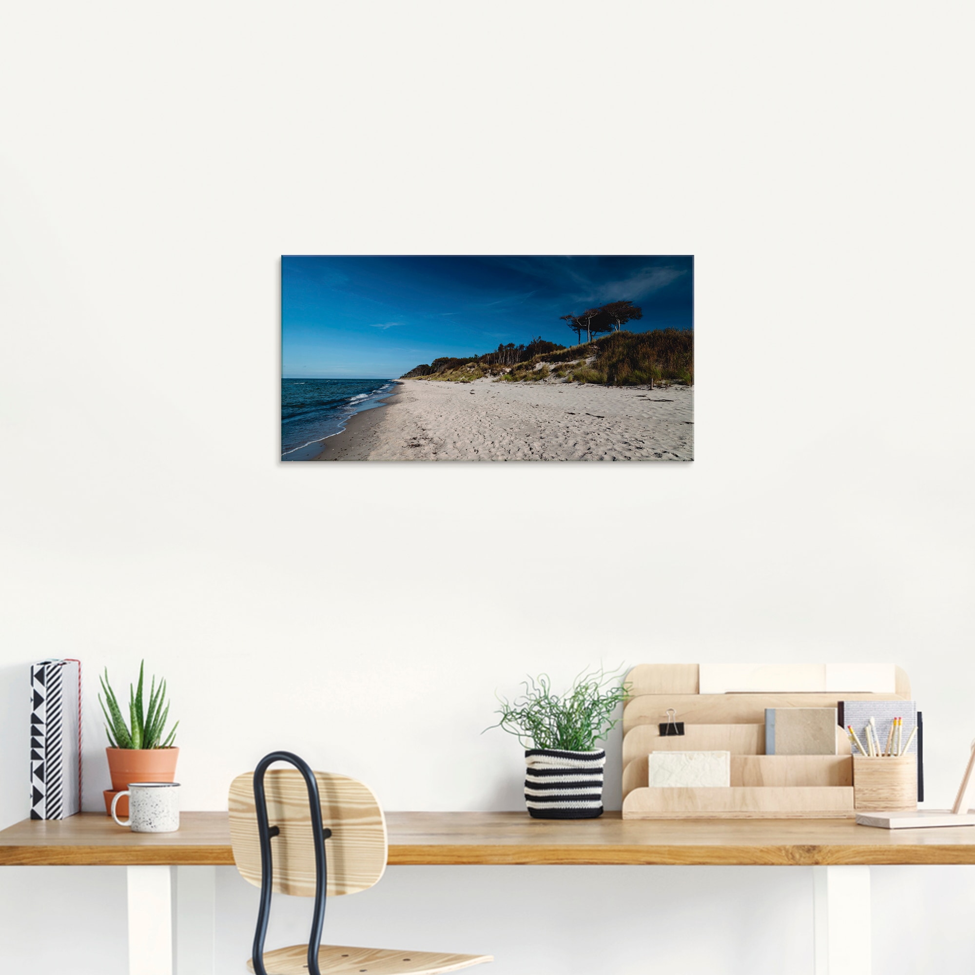 Artland Glasbild »Am Weststrand- Ostsee - Darss«, Strand, (1 St.), in verschiedenen Grössen