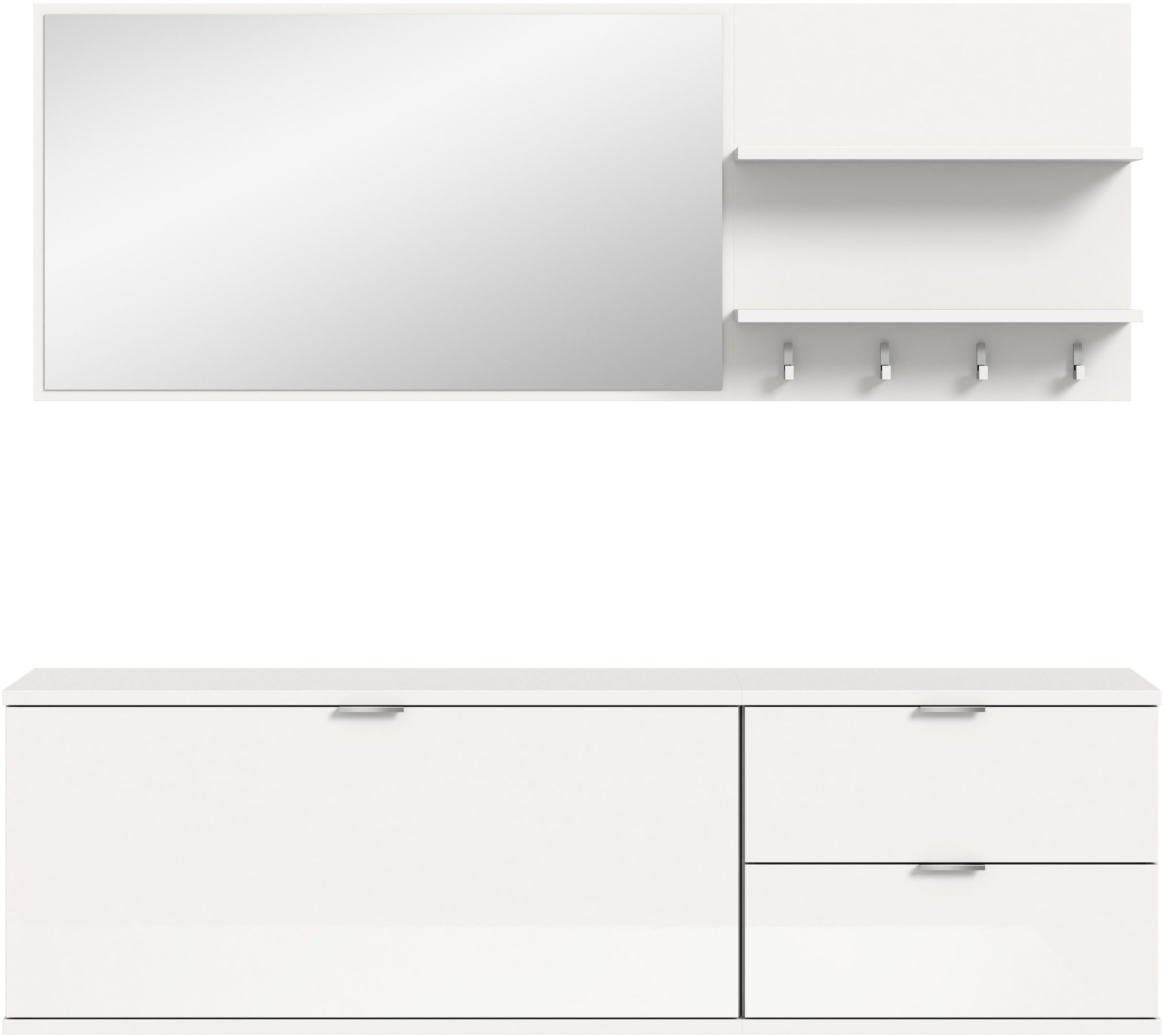 INOSIGN Garderoben-Set »Trondheim Garderobenset 3-tlg., Breite 130 cm,«, (4 St.), Trondheim, Garderobenset 4-tlg., Breite 144 cm, Flur, Diele, Garderobe