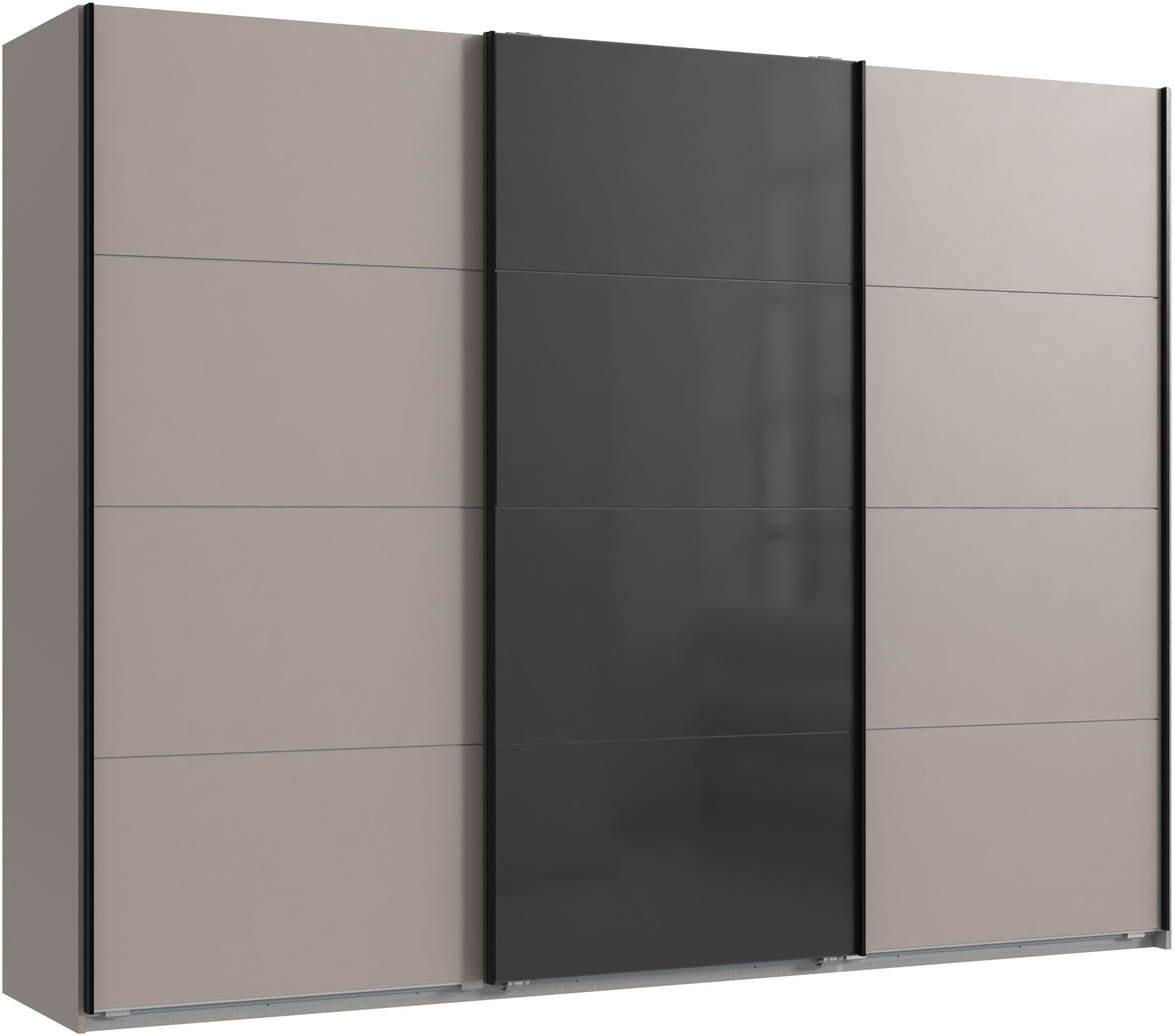Wimex Kleiderschrank »Tilburg, Metallgriffe, Made in Germany« Breite 270cm wahlweise mit 2 oder 3 Türen, mit Schwebetüren, jeweils 1 Glaselement, 180, 225 oder 270cm breit