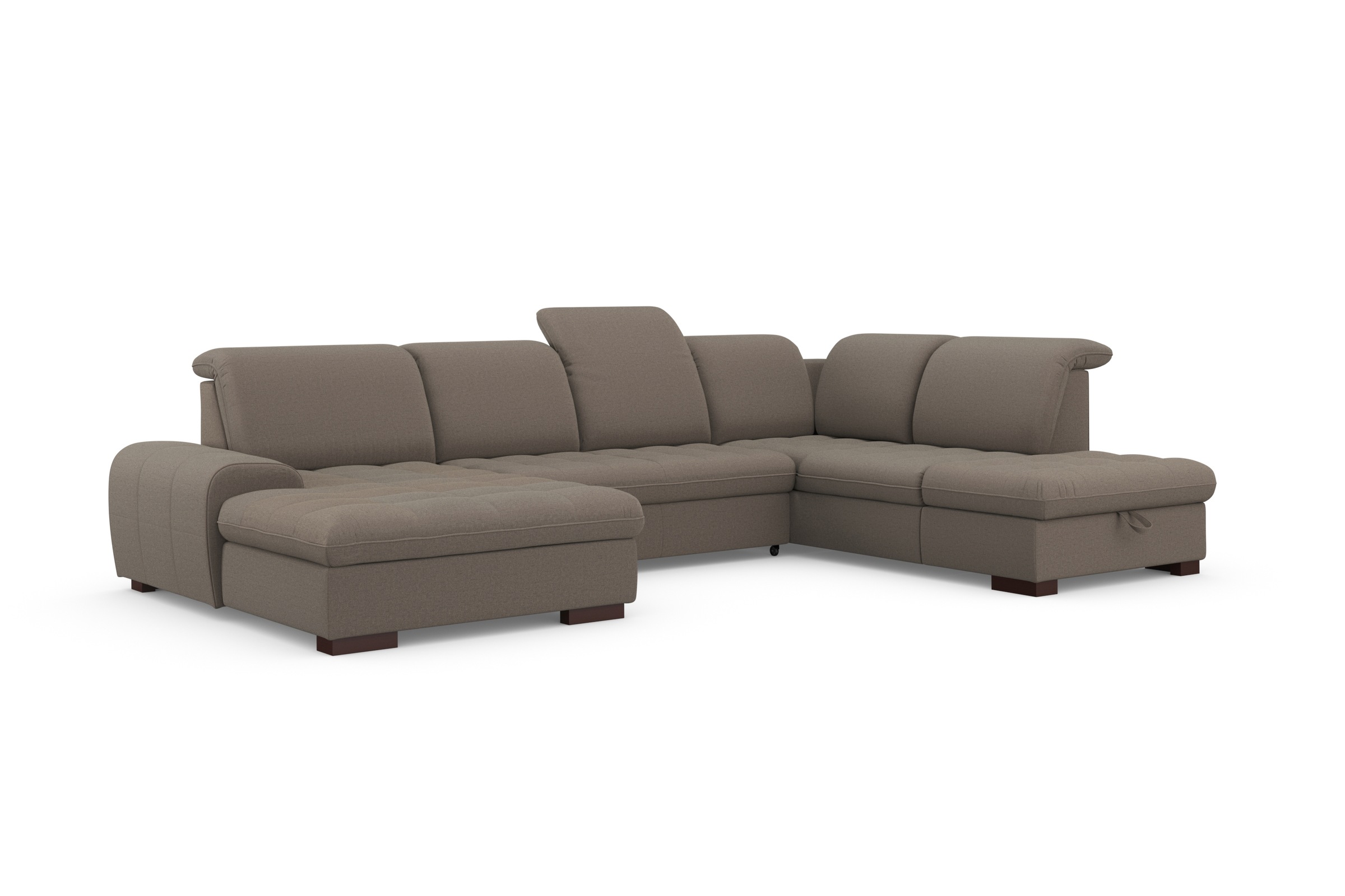 sit&more Wohnlandschaft »Luxor U-Form«, wahlweise mit Bettfunktion, Bettkasten und Kopfteilverstellung