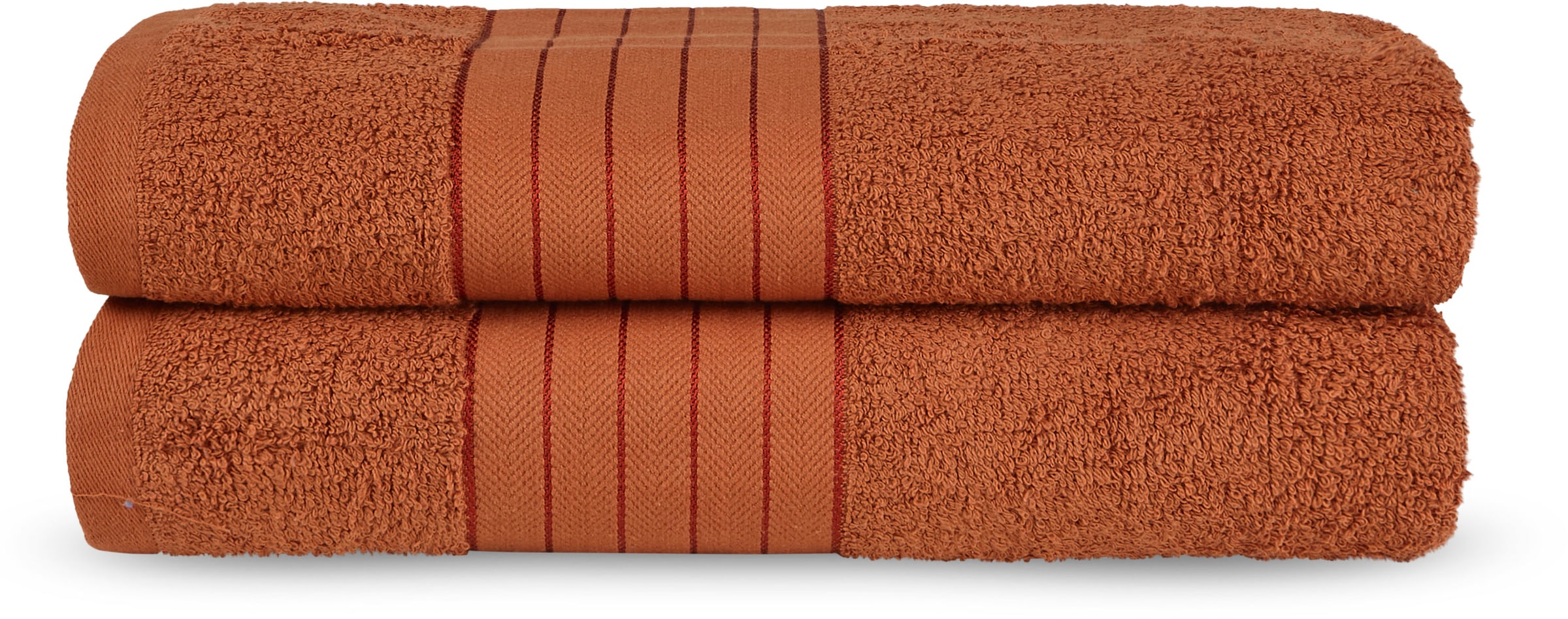 good morning Badetuch »Uni Towels«, (2 St., 2er Set Badetücher 70 x 140 cm), Baumwolle, Walkfrottee, Bordüre, 500 GSM, Weich, Einfarbig, Schwarz