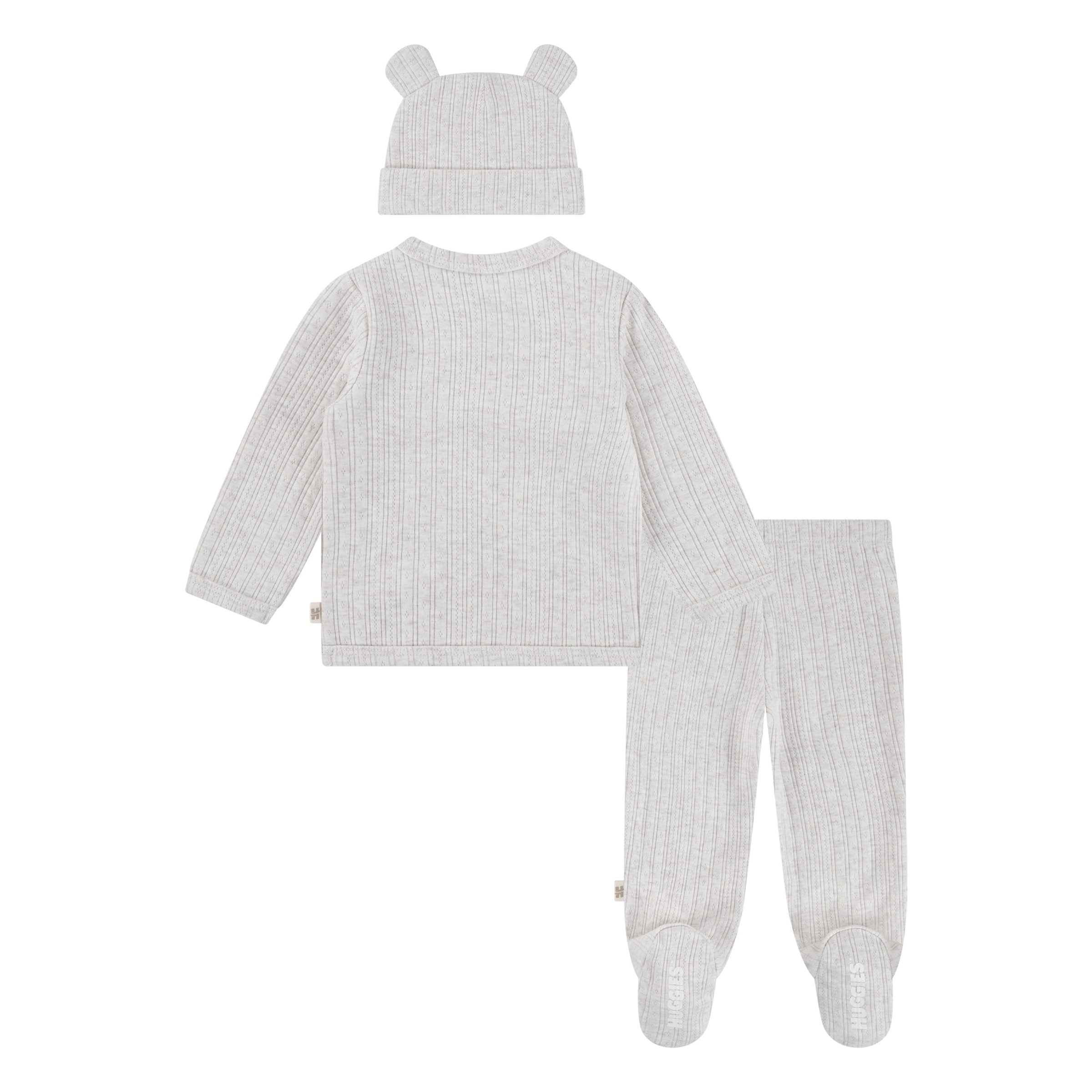 HUGGIES babywear Langarmshirt & Hose, mit Rippstruktur