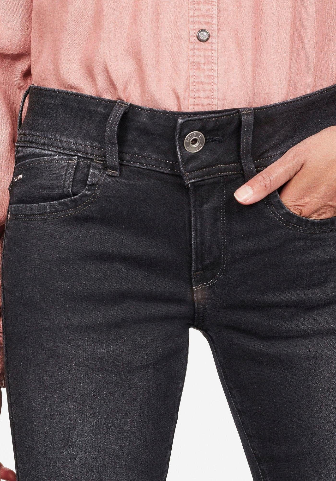 G-Star RAW Skinny-fit-Jeans kaufen Waist »Mid Elasthan-Anteil Jelmoli-Versand Skinny«, online bei Schweiz mit
