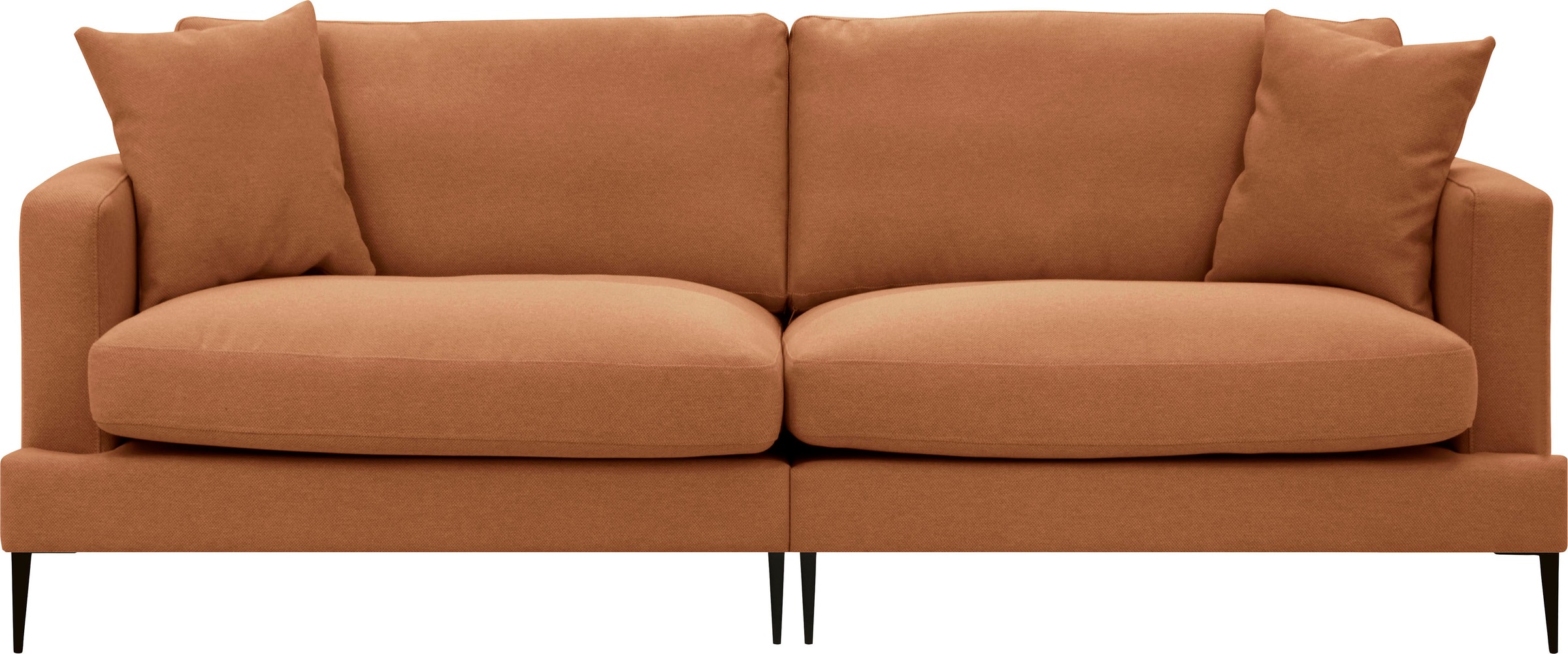 Leonique 2-Sitzer »Cozy elegantes Designsofa, Masse B/T/H: 151/97/80 cm«, mit losen Kissen und Metallbeinen