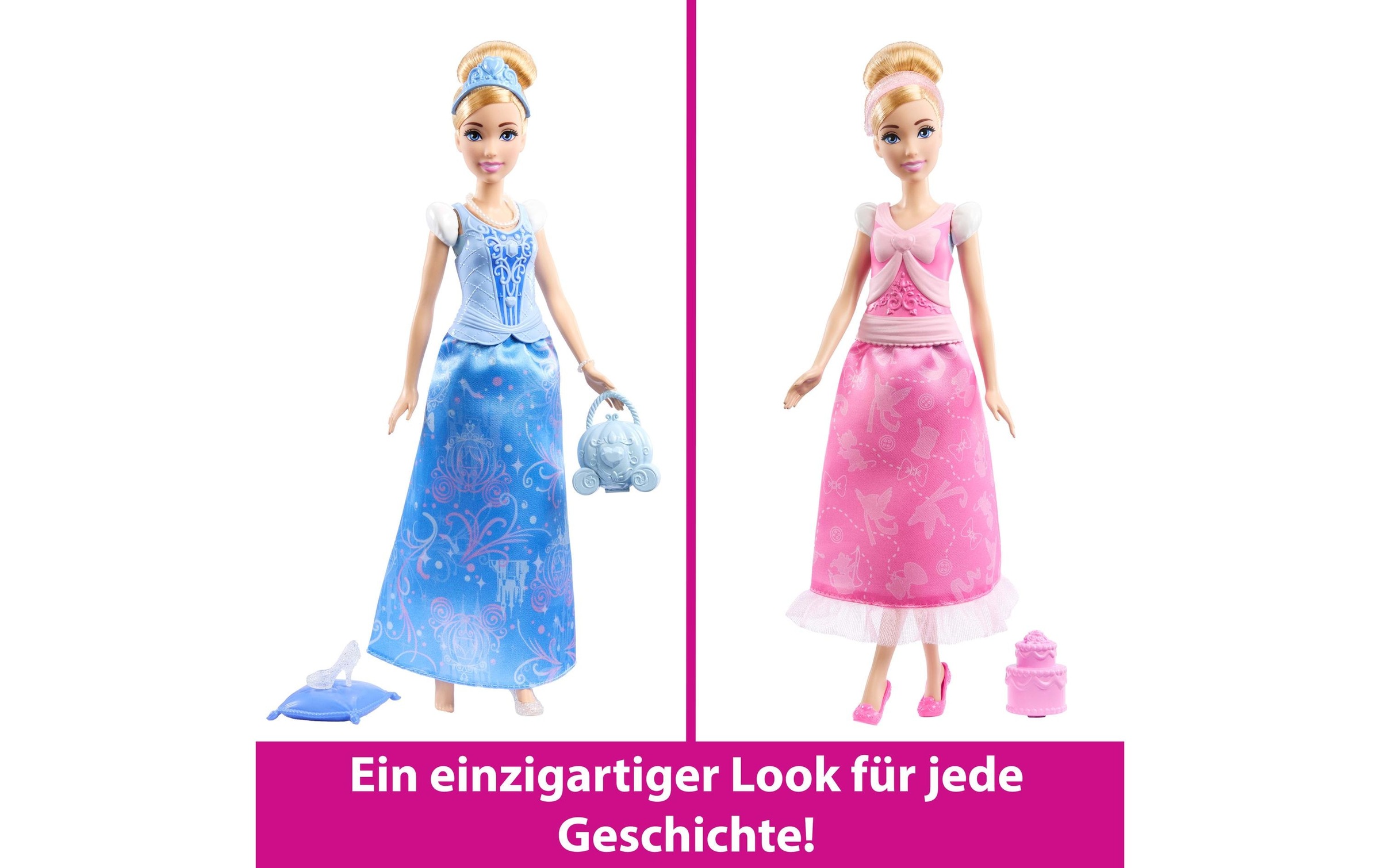 Disney Princess Anziehpuppe »2-in-1-Geschichten Cinderella-Modepuppe«