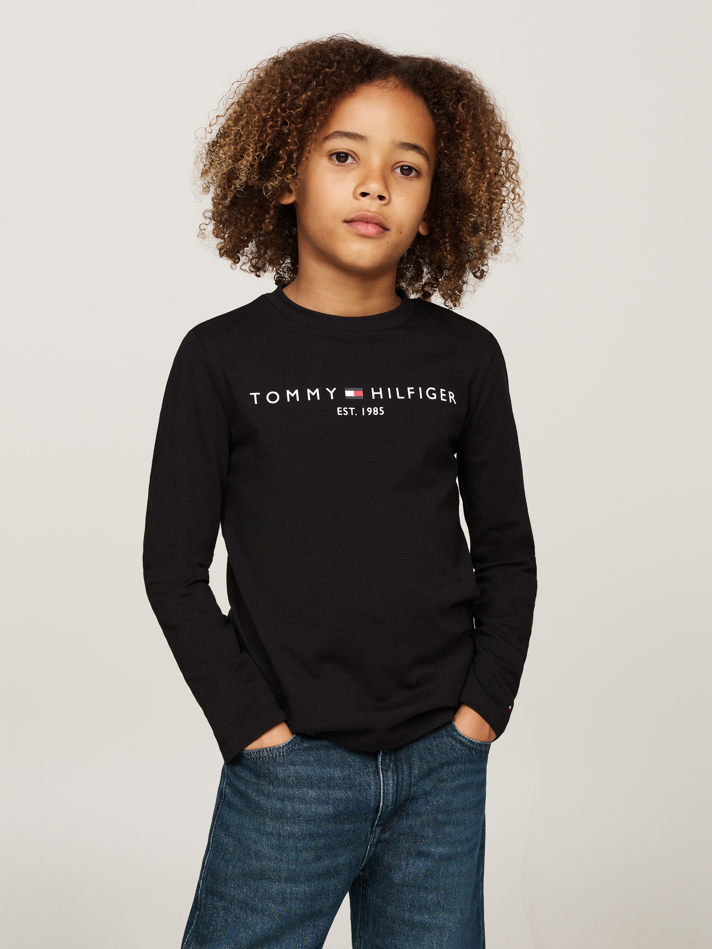 TOMMY HILFIGER Langarmshirt »U ESSENTIAL TEE L/S«, mit Logodruck