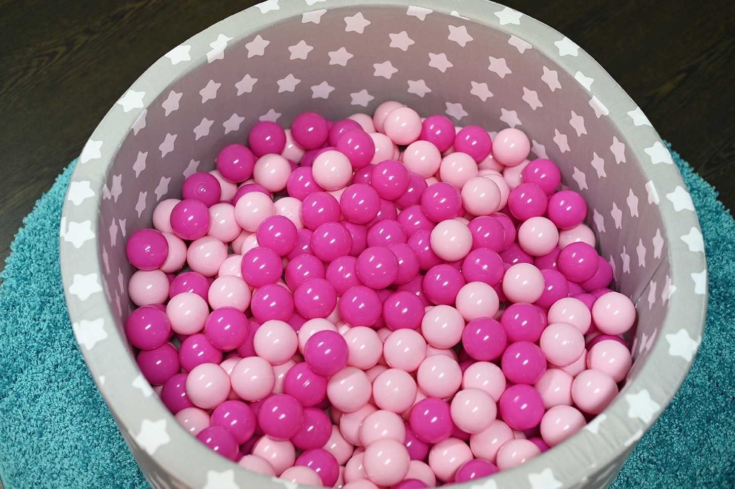 Knorrtoys® Bällebad »Soft, Grey White Stars«, mit 300 Bällen soft pink; Made in Europe