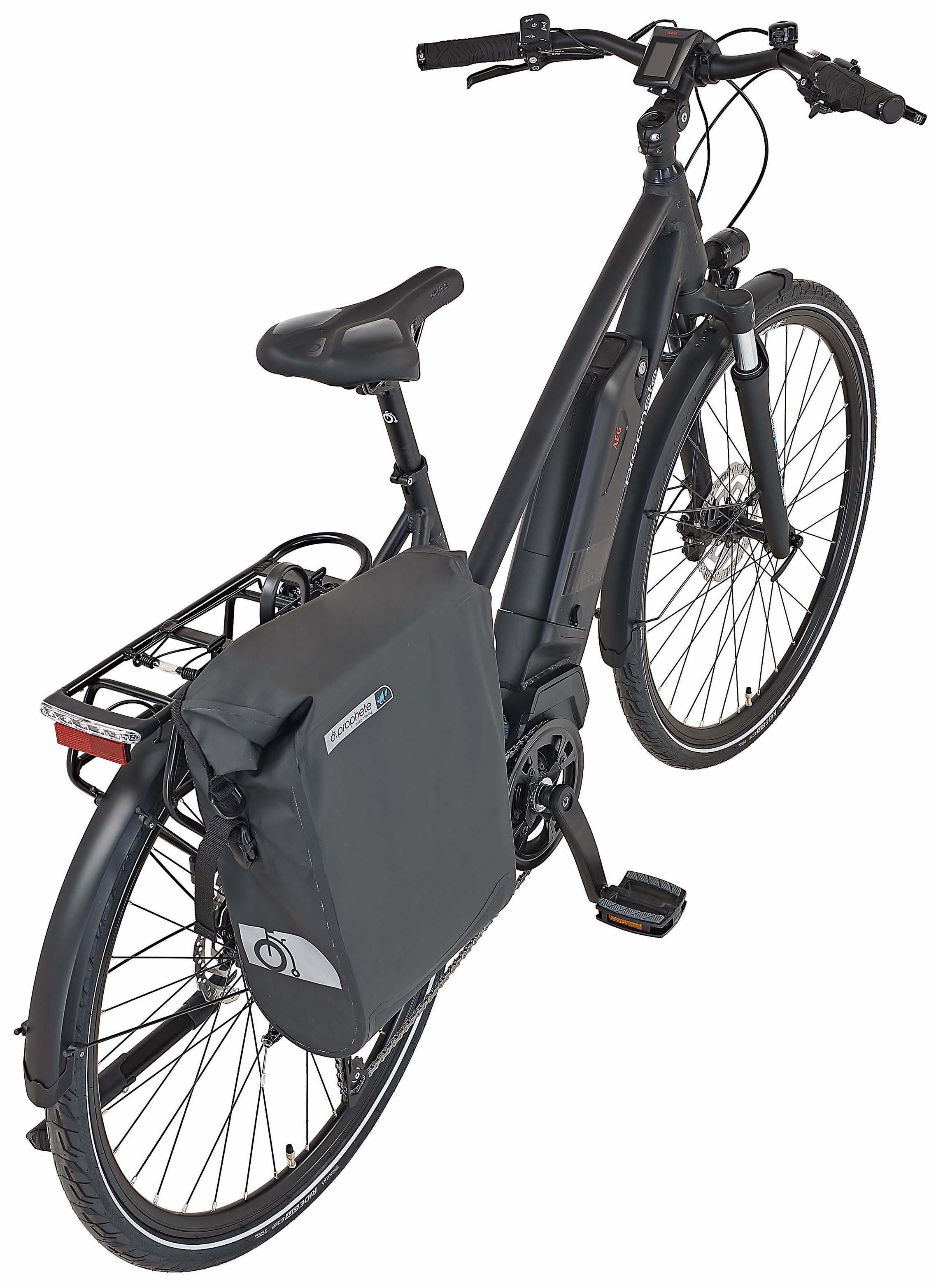 Prophete E-Bike »Entdecker PowerEdition«, 10 Gang, Shimano, Deore, Mittelmotor 250 W, (mit Seitentasche), Pedelec, Elektrofahrrad für Damen u. Herren