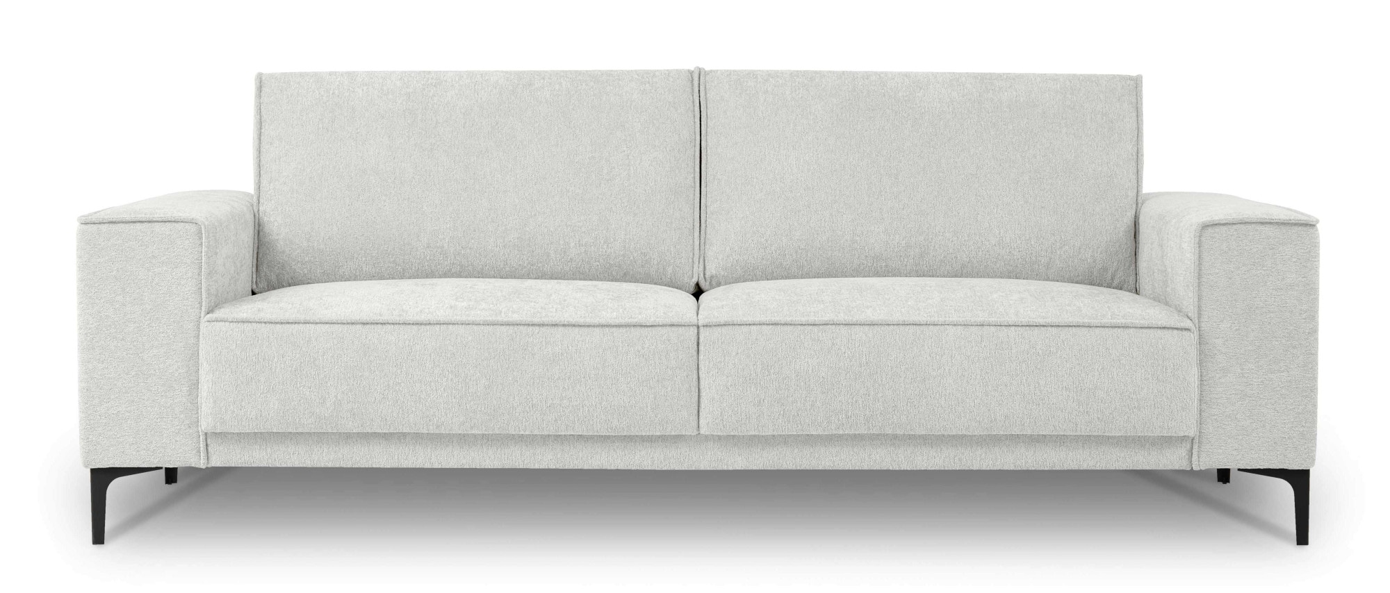Places of Style 3-Sitzer »3er Sofa Oland, Struktur, Flachgewebe, Luxus-Microfaser, Boucle«, 224 cm, Wellenunterfederung, Skandi-Design, Metallfüsse