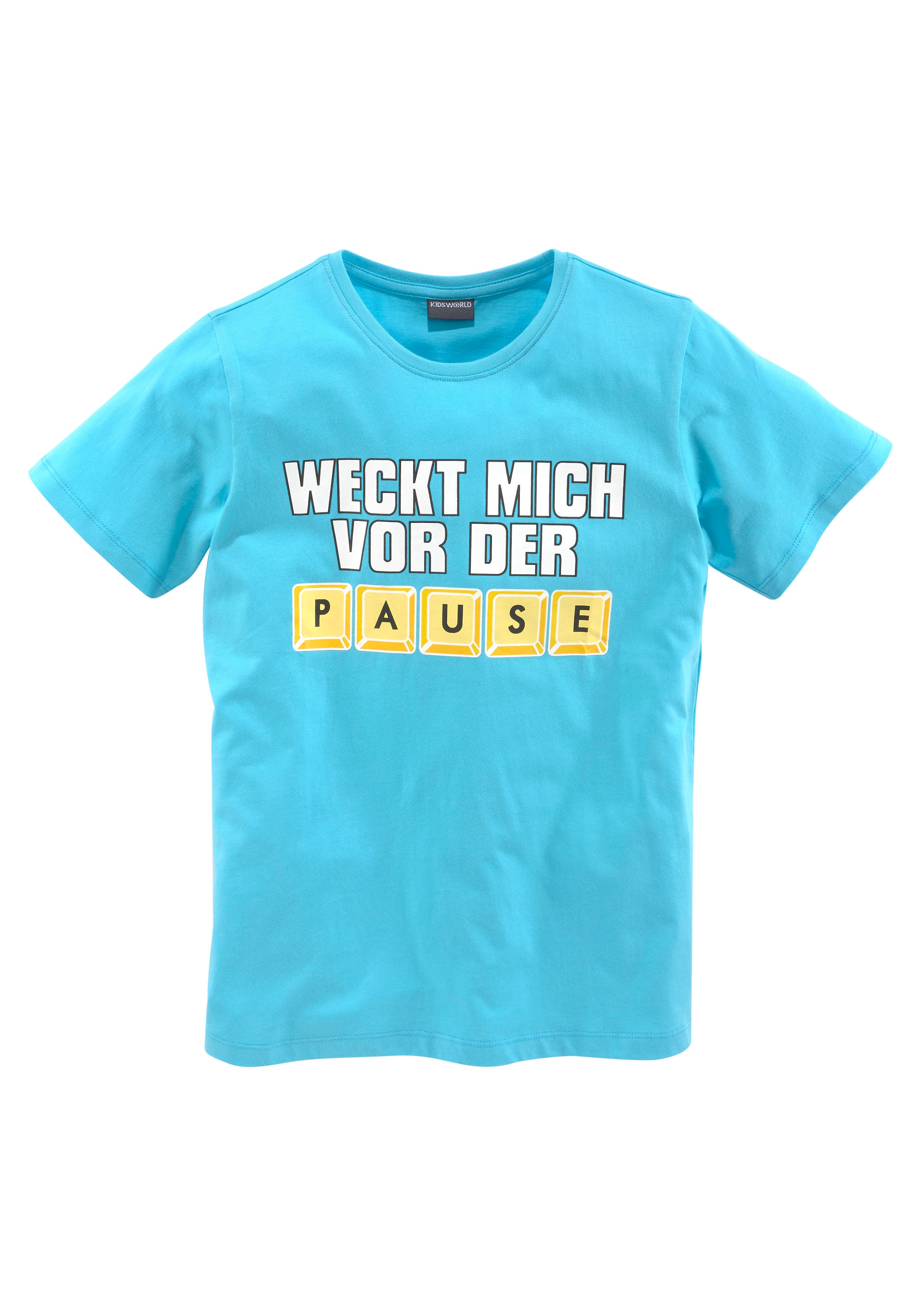 | online T-Shirt FRÜH, ✵ KIDSWORLD Jelmoli-Versand ZU MÜDE...«, Spruch »ZU kaufen