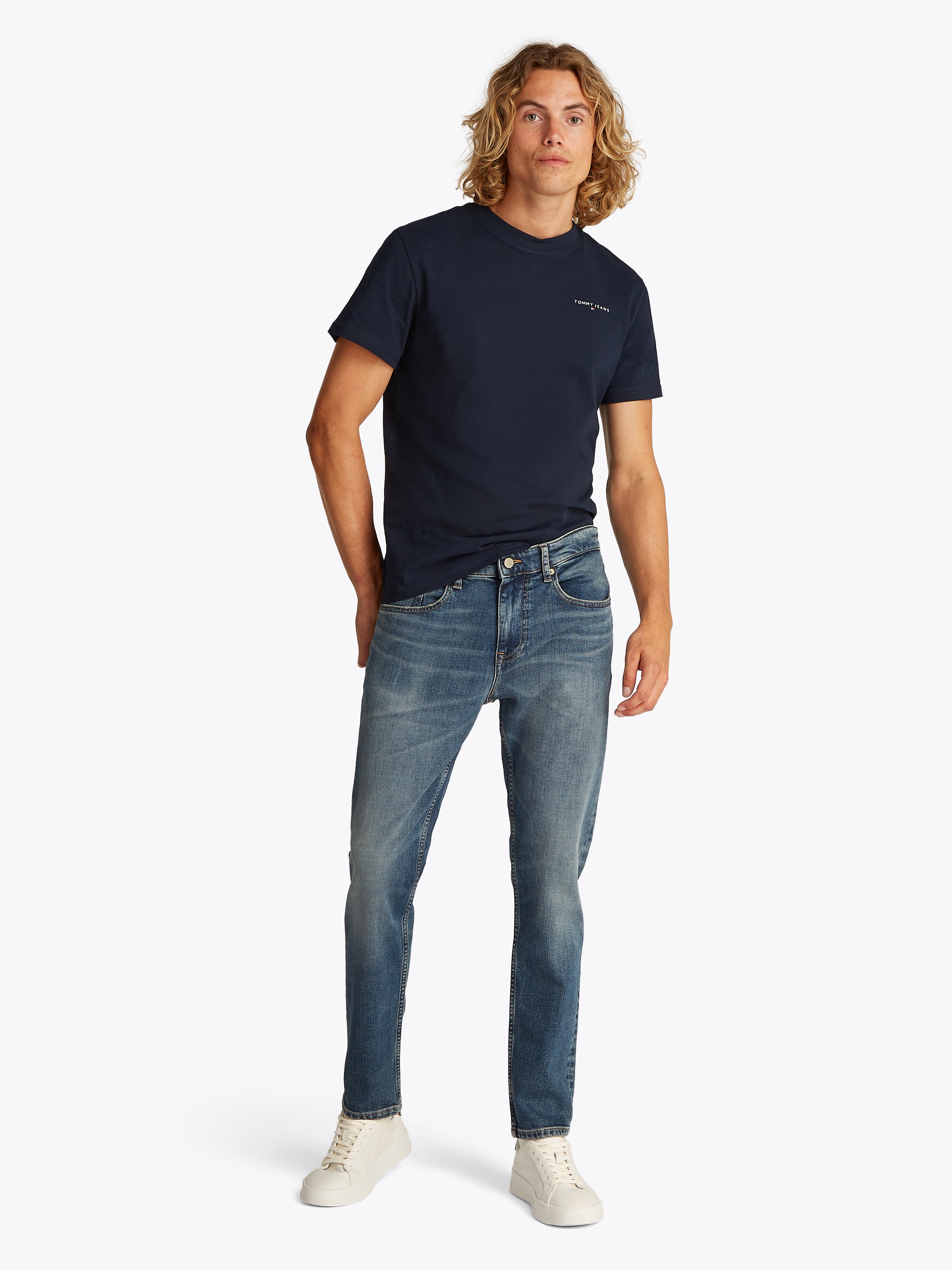 Tommy Jeans Slim-fit-Jeans »Austin Slim Tapered«, Mit Gürtelschlaufen