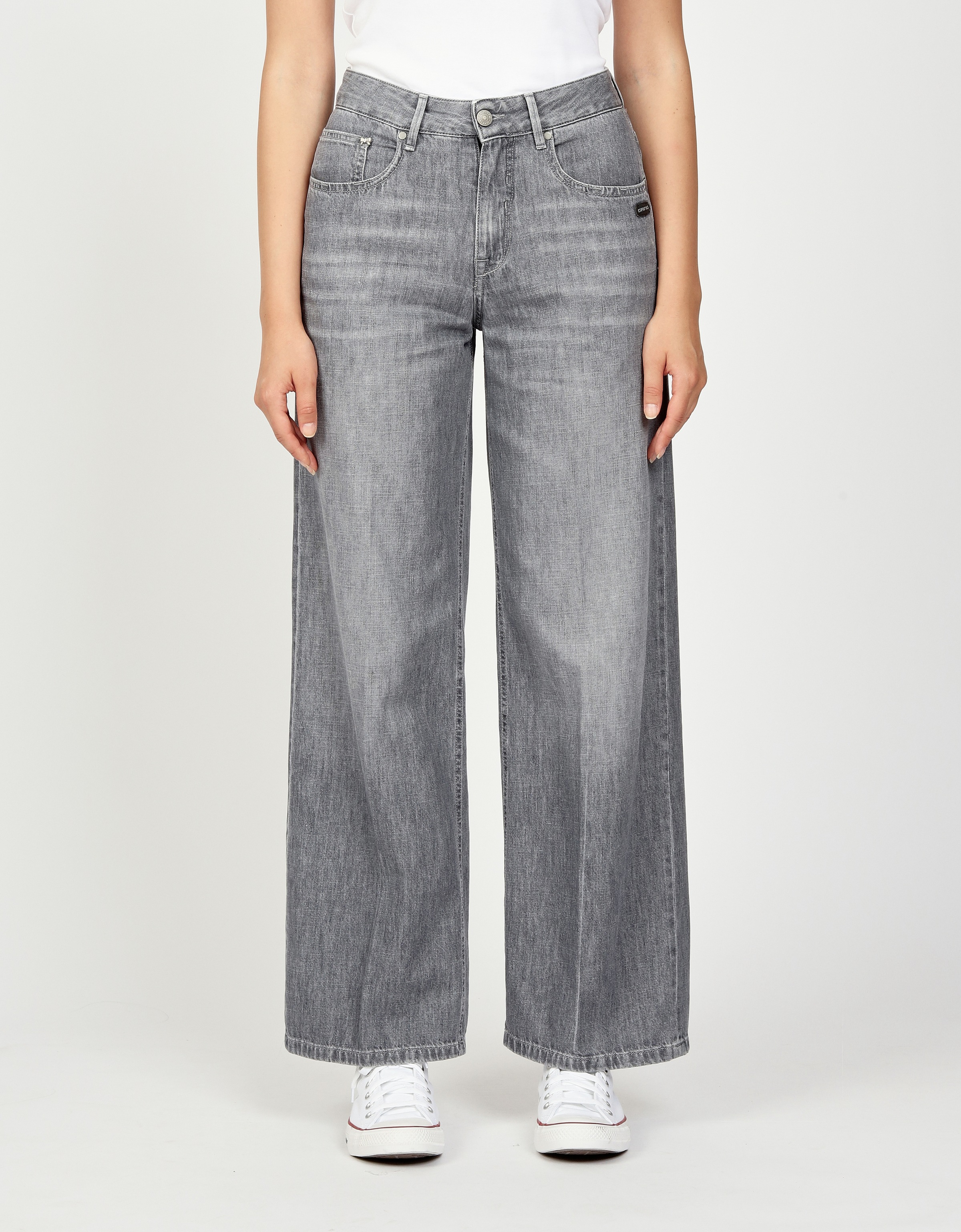 GANG Weite Jeans »94CARLOTTA« weiter Fit im bodenlangen Palazzo-Style