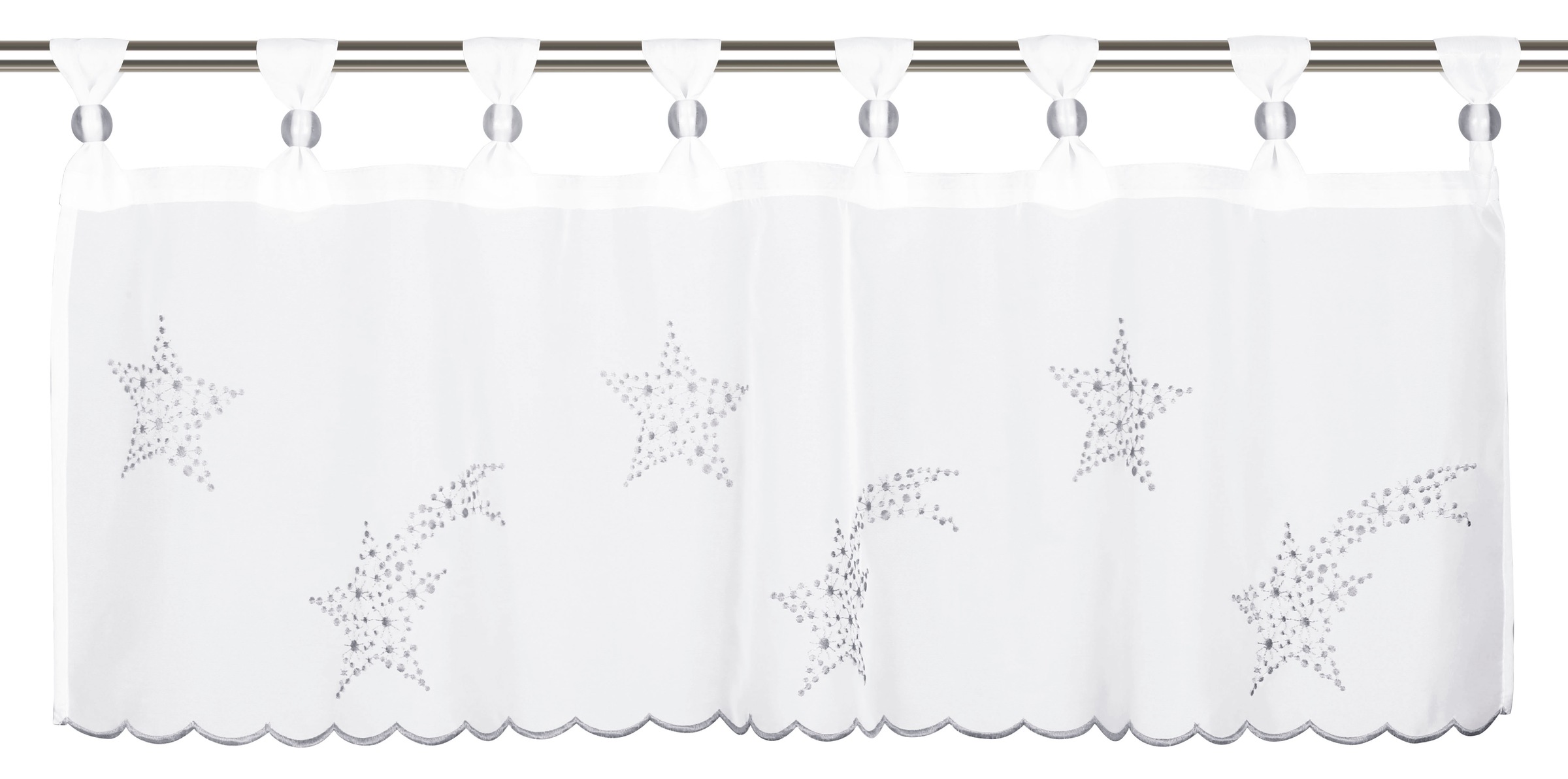 my home Scheibengardine »Sterne«, (1 St.), Weihnachtlich Transparent, Voile, Polyester kaufen