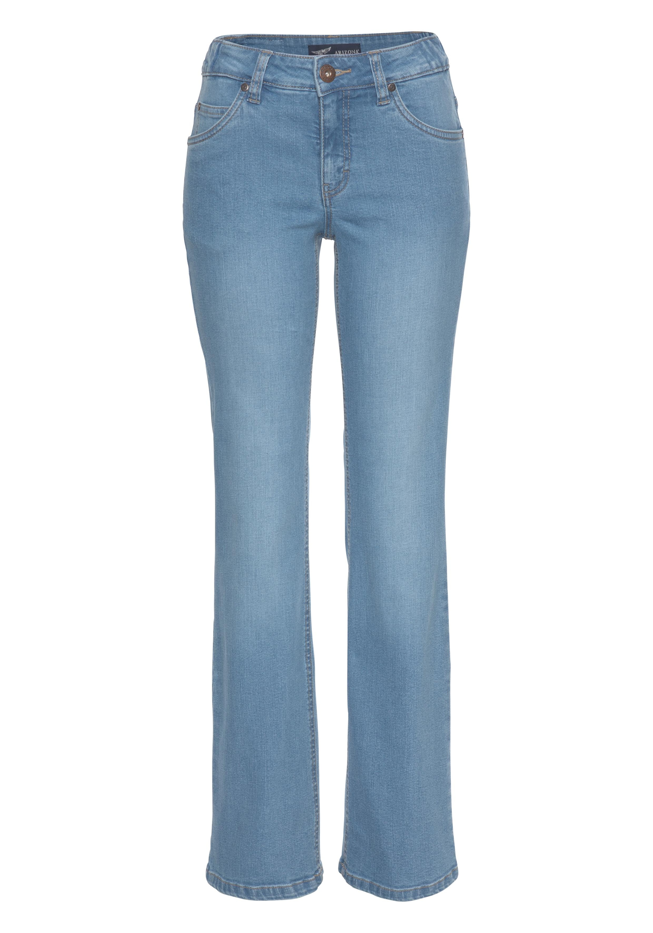 Arizona Bootcut-Jeans »Bund mit seitlichem bei online Jelmoli-Versand High Schweiz shoppen Gummizugeinsatz«, Waist